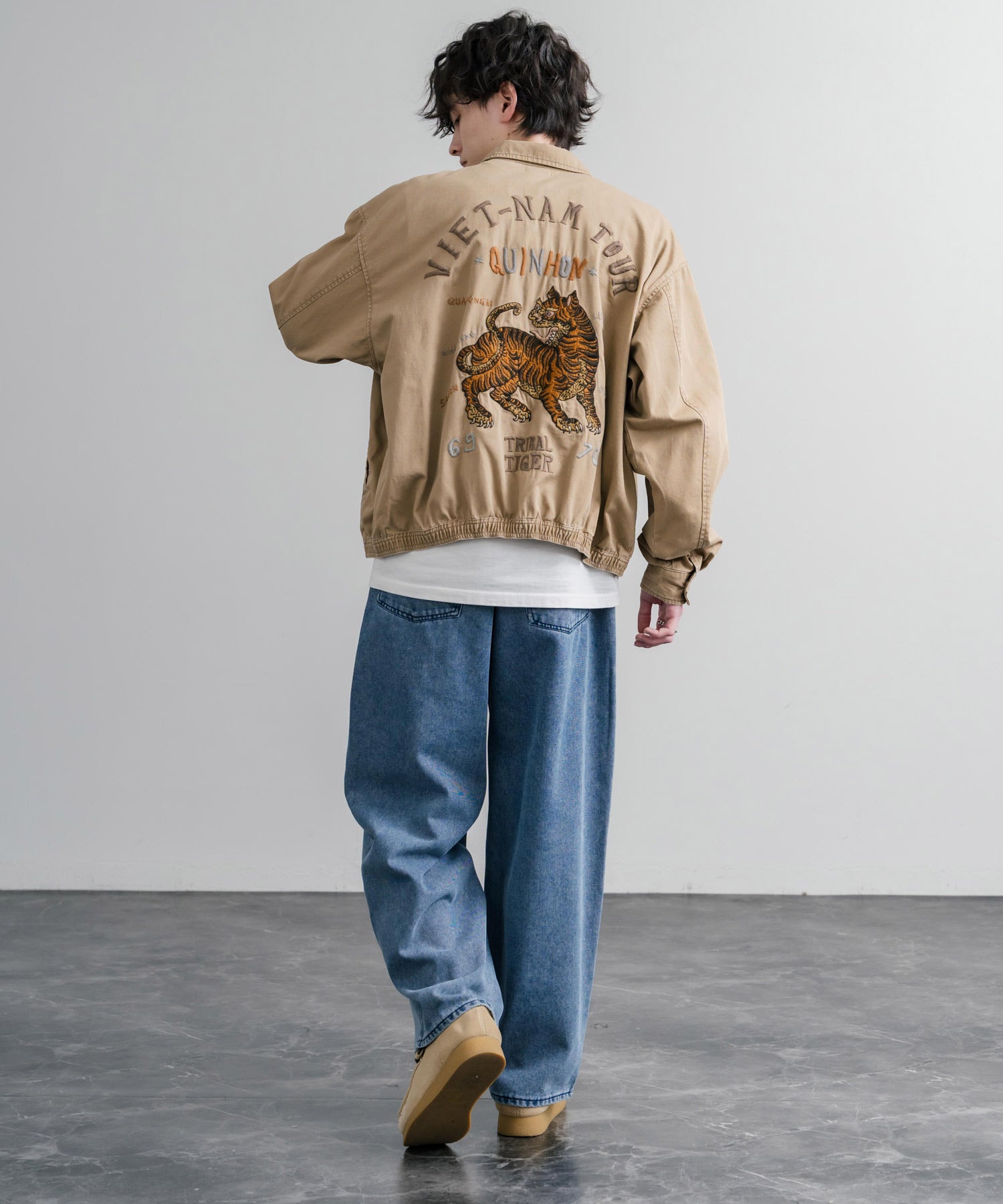 ロッキーモンロー Rocky Monroe スーベニアジャケット ベトジャン ブルゾン メンズ 刺繍 オーバーサイズ カジュアル アメカジ ミリタリー KRIFF MAYER 2534001 15610 (68.オリーブグリーン) 68.オリーブグリーン