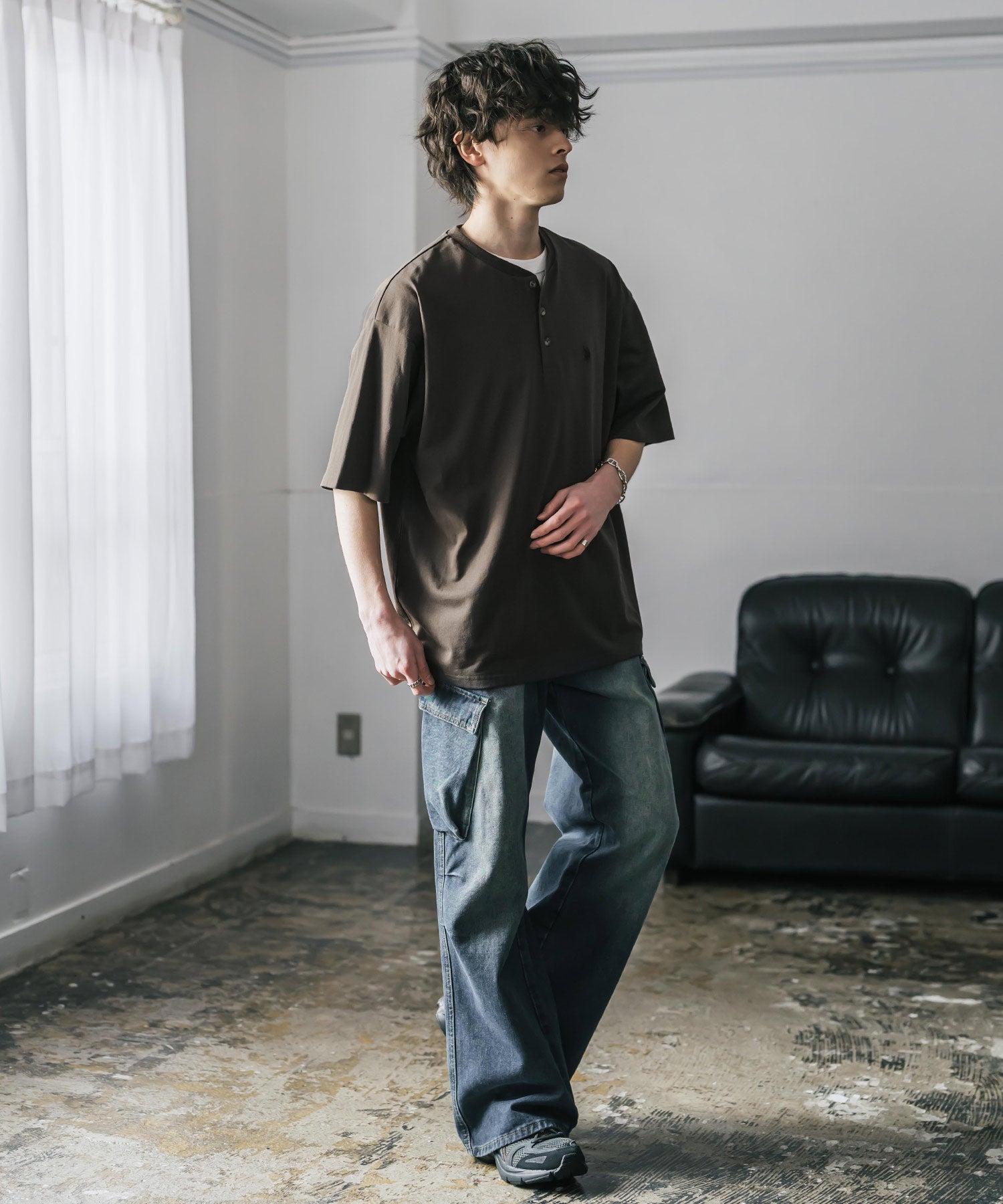 ロッキーモンロー Rocky Monroe U.S. POLO ASSN. ユーエスポロアッスン Tシャツ ヘンリーネック 半袖 メンズ レディース 天竺 カットソー リラックス 15427 (ホワイト) ホワイト