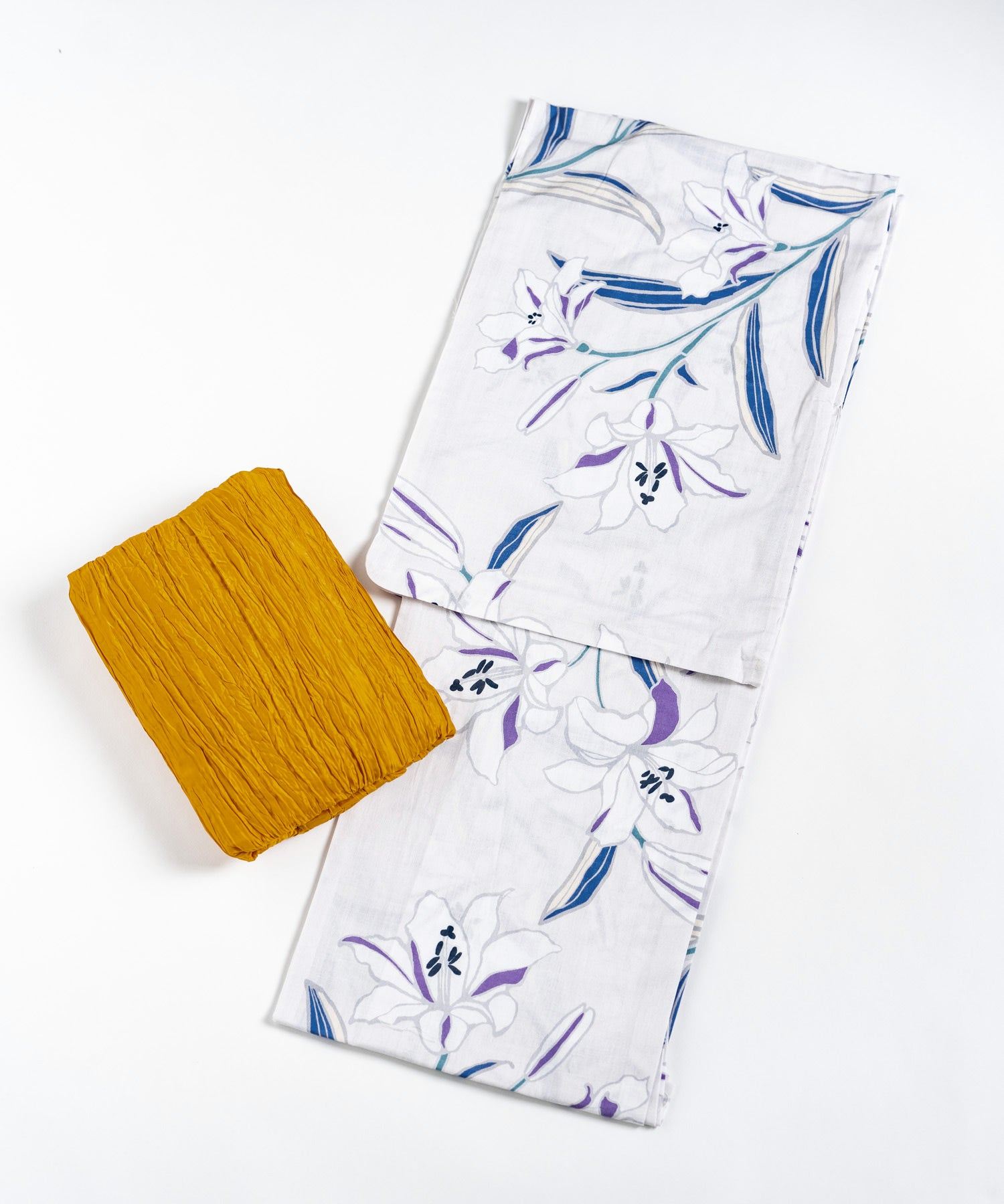 ロッキーモンロー Rocky Monroe 浴衣 2点セット レディース しわ兵児帯 和服 花柄 綿100% 女性用 大人 可愛い レトロ おしゃれ フリーサイズ 花火 夏祭り ゆかた 14697 (A) A