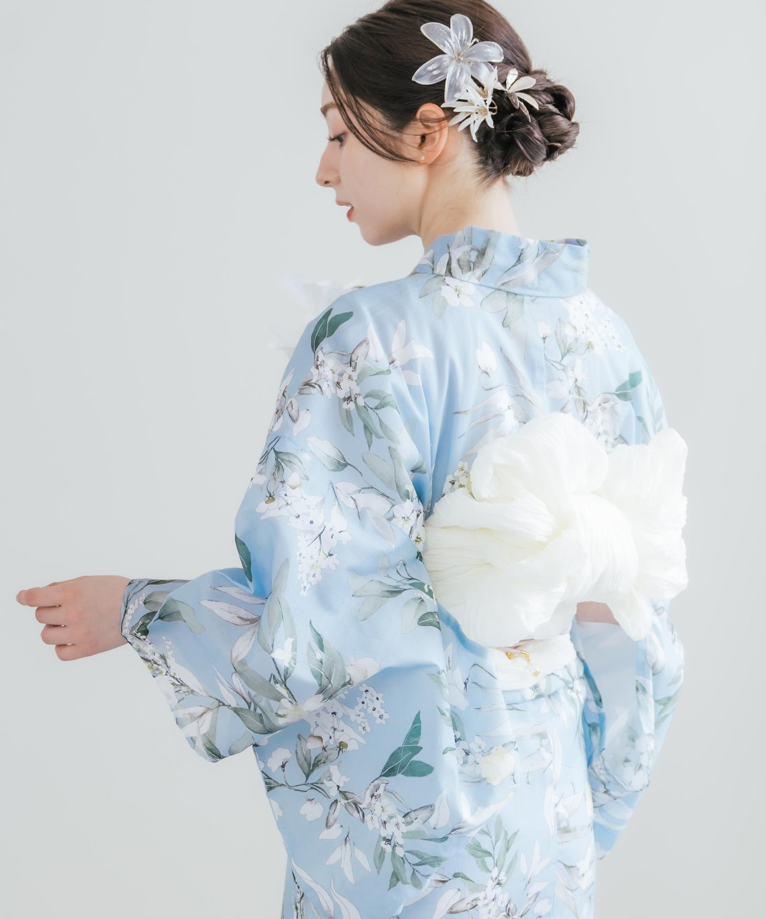 ロッキーモンロー Rocky Monroe 浴衣 2点セット レディース しわ兵児帯 和服 花柄 綿100% 女性用 大人 可愛い レトロ おしゃれ フリーサイズ 花火 夏祭り ゆかた 14697 (A) A