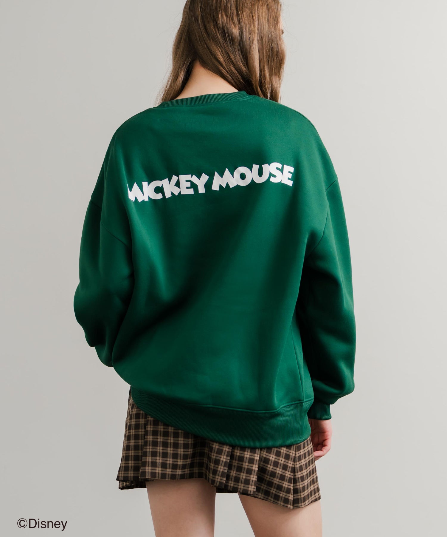 ロッキーモンロー Rocky Monroe DISNEY ディズニー ミッキーマウス スウェット トレーナー レディース メンズ 裏起毛 プリント キャラクター オーバーサイズ リラックス 14939 (B.D/グリーン) B.D/グリーン