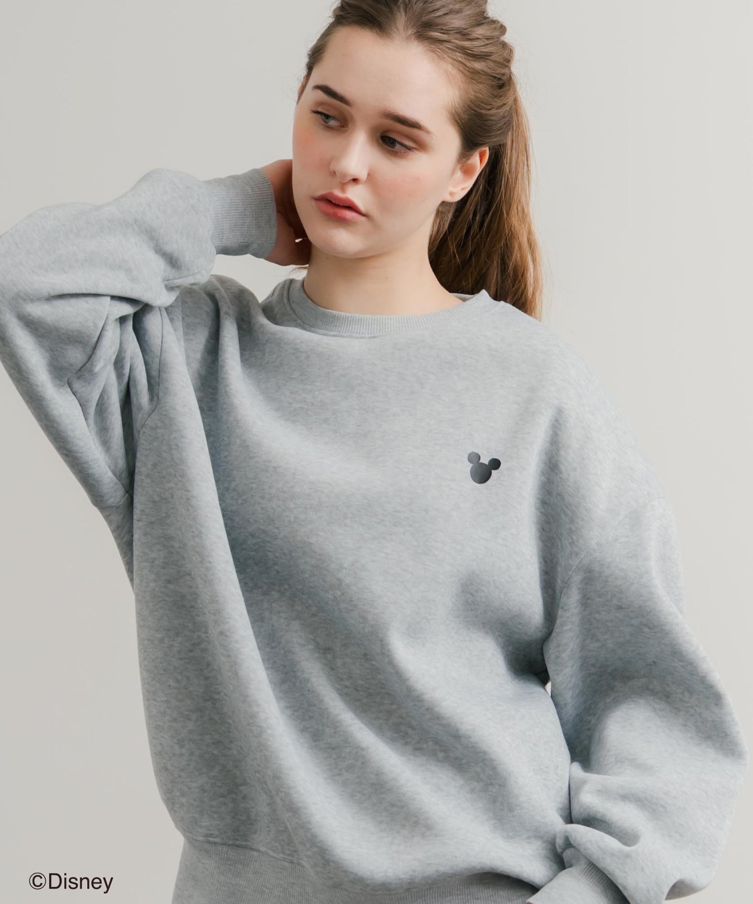 ロッキーモンロー Rocky Monroe DISNEY ディズニー ミッキーマウス スウェット トレーナー レディース メンズ 裏起毛 プリント キャラクター オーバーサイズ リラックス 14939 (B.D/グリーン) B.D/グリーン