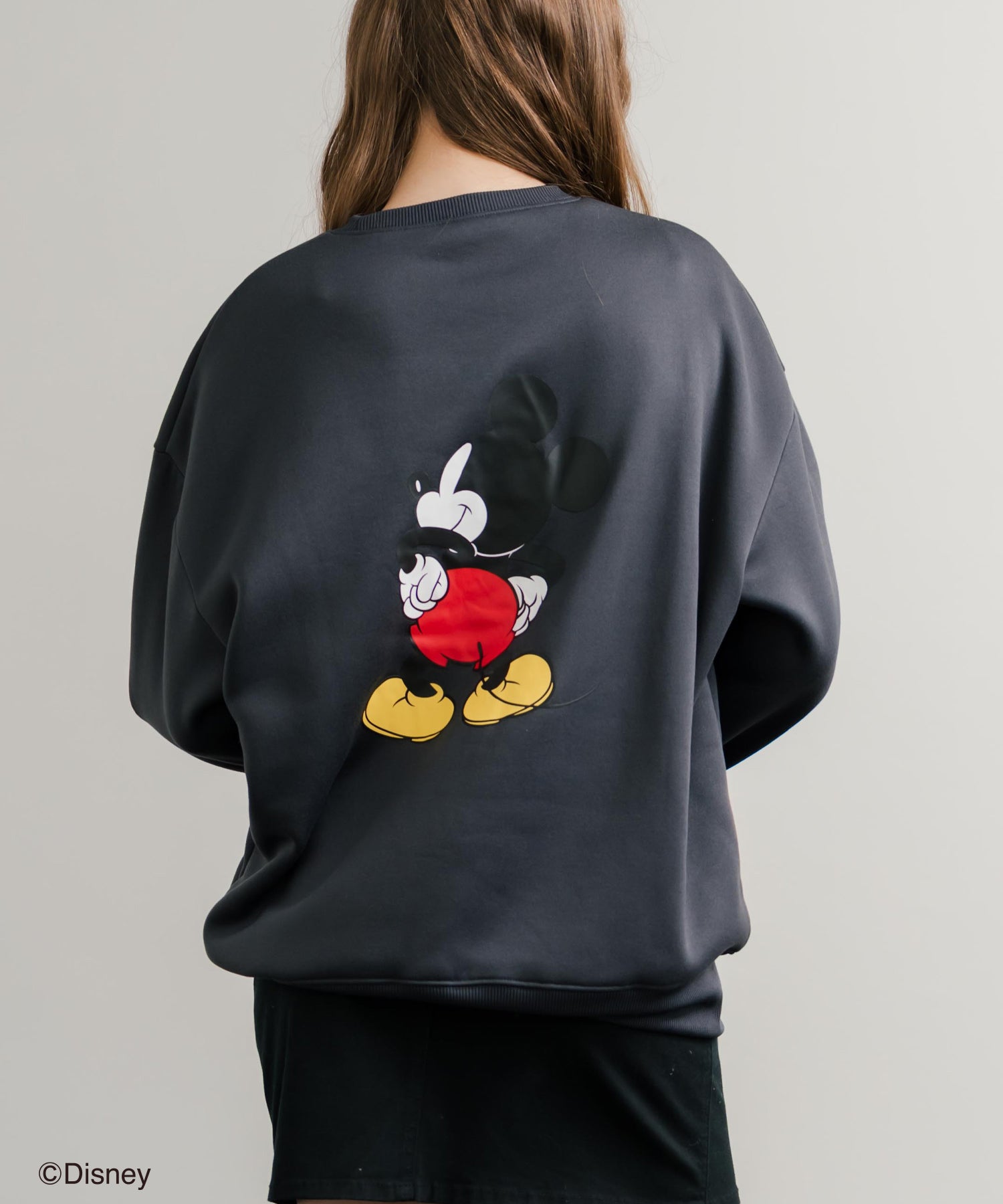 ロッキーモンロー Rocky Monroe DISNEY ディズニー ミッキーマウス スウェット トレーナー レディース メンズ 裏起毛 プリント キャラクター オーバーサイズ リラックス 14939 (B.D/グリーン) B.D/グリーン