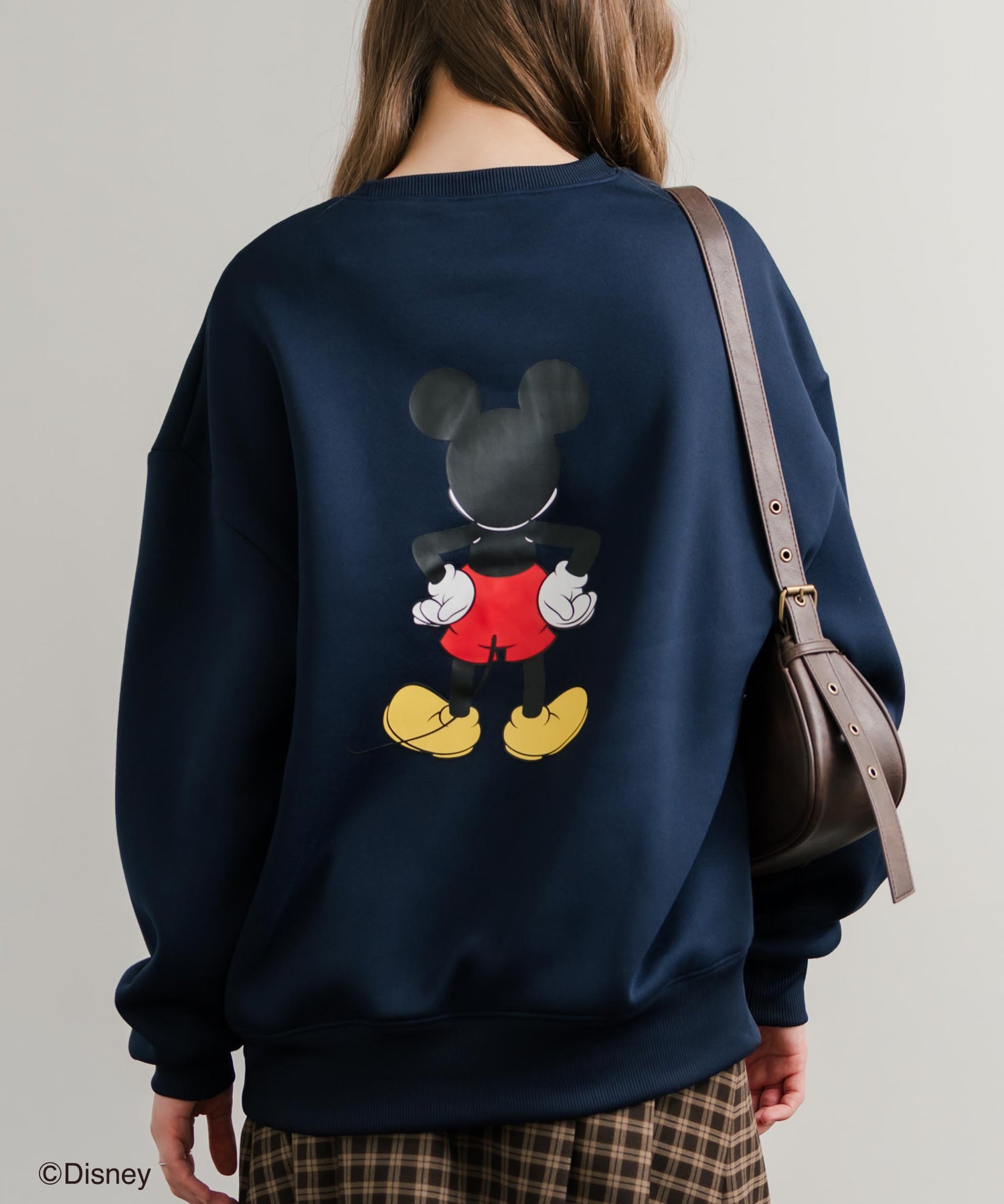 ロッキーモンロー Rocky Monroe DISNEY ディズニー ミッキーマウス スウェット トレーナー レディース メンズ 裏起毛 プリント キャラクター オーバーサイズ リラックス 14939 (D.ネイビー) D.ネイビー