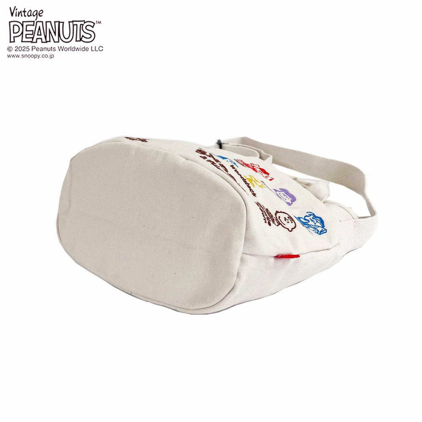ルートート ROOTOTE スヌーピー 刺繍 ショルダー付 ミニ トートバッグ IP.ベビールー.ポケッツ.ピーナッツー0C 8422 (01 アイボリー) 01 アイボリー