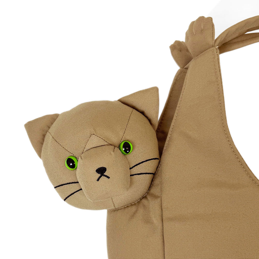 ルートート ROOTOTE 猫 ねこ 立体 顔付き トートバッグ EU.ラウンド.ブラブラネコ-A 1034 (02 キャメル) 02 キャメル