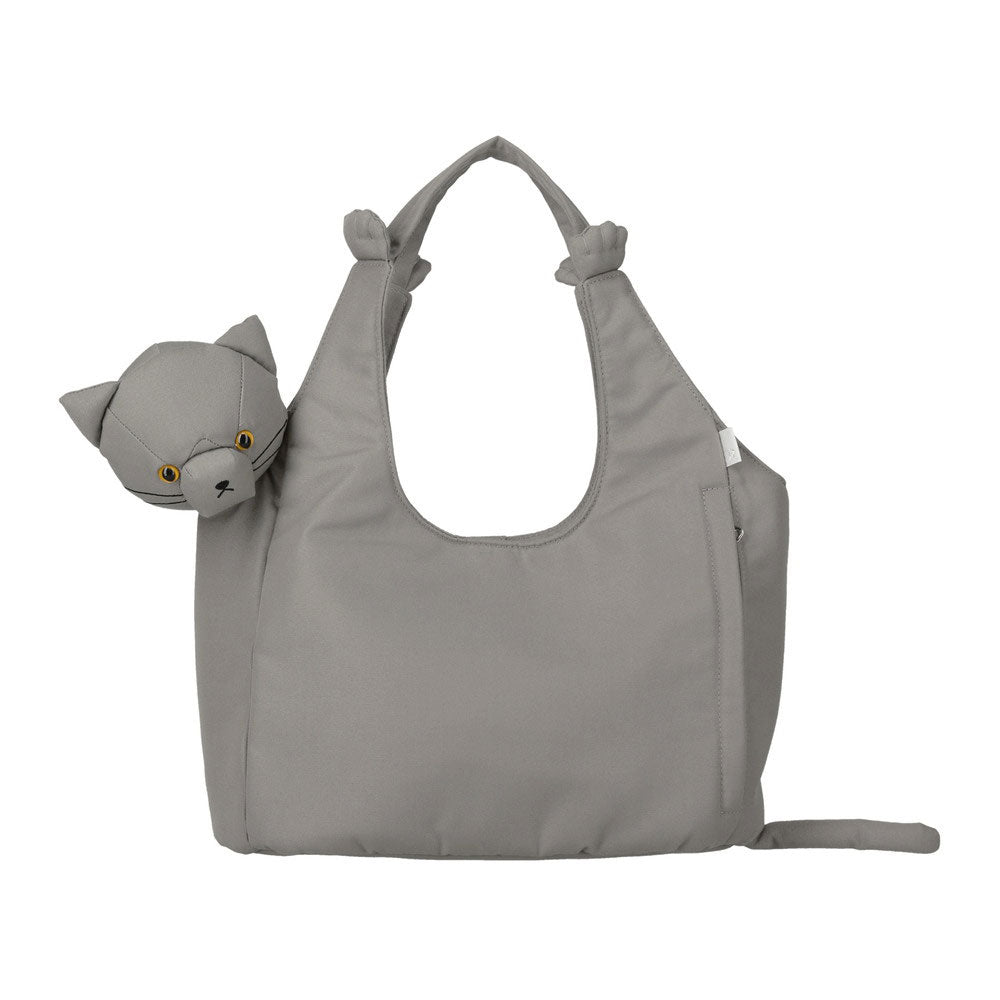 ルートート ROOTOTE 猫 ねこ 立体 顔付き トートバッグ EU.ラウンド.ブラブラネコ-A 1034 (01 グレー) 01 グレー