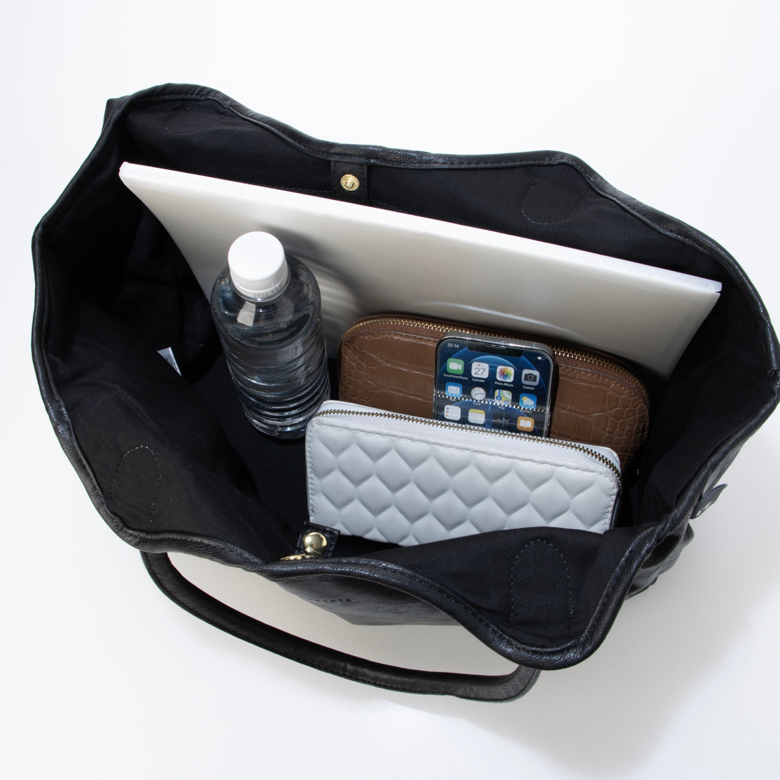 ルートート ROOTOTE トートバッグ レディース A4 ヨコ型 肩掛け 合成皮革 SC ハビチェル シームリー-A 3638 (03 シルバー) 03 シルバー