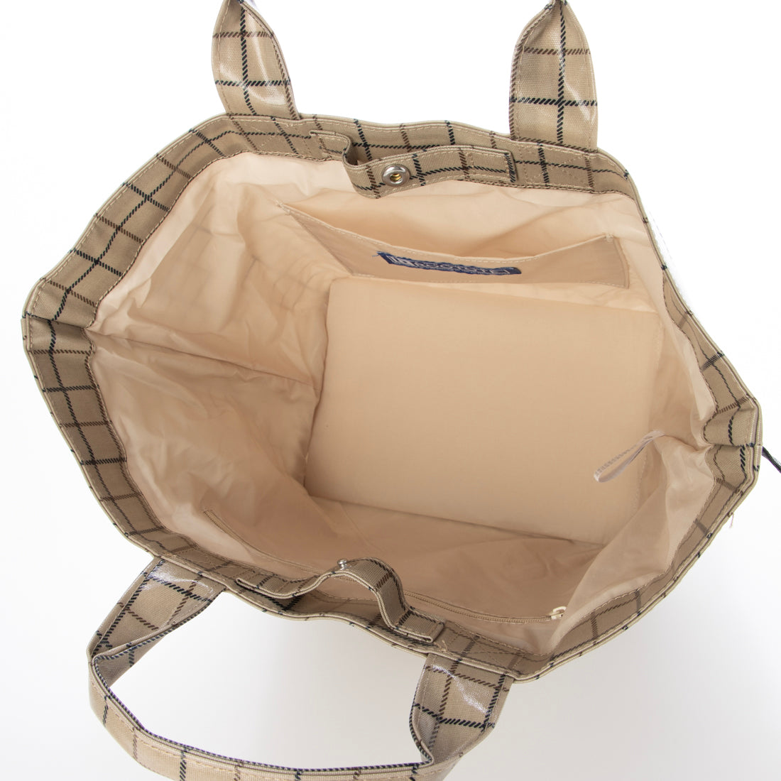 ルートート ROOTOTE トートバッグ レディース ヨコ型 表ラミネート加工 自立 EU デリ ラミネート-T 3608 (04 チェック・ベージュ) 04 チェック・ベージュ