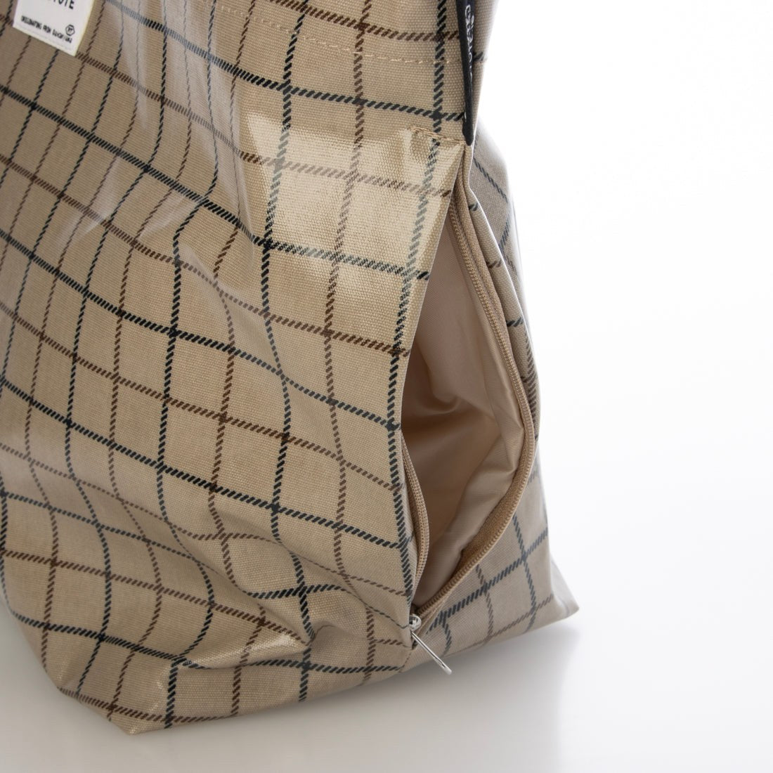 ルートート ROOTOTE トートバッグ レディース ヨコ型 表ラミネート加工 自立 EU デリ ラミネート-T 3608 (04 チェック・ベージュ) 04 チェック・ベージュ