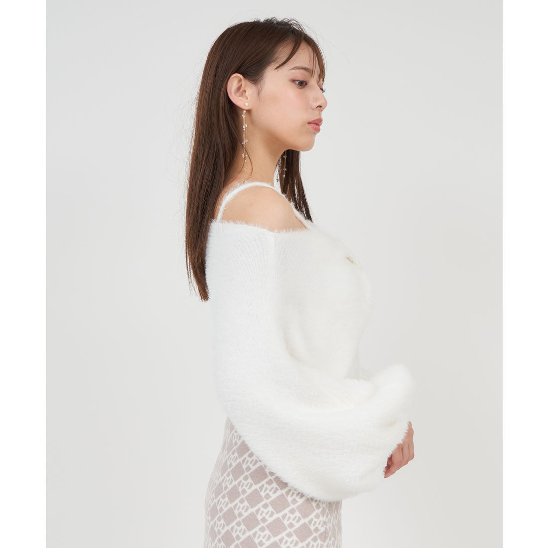 Royal Party Ribbon Bolero Shaggy Knit Ensemble