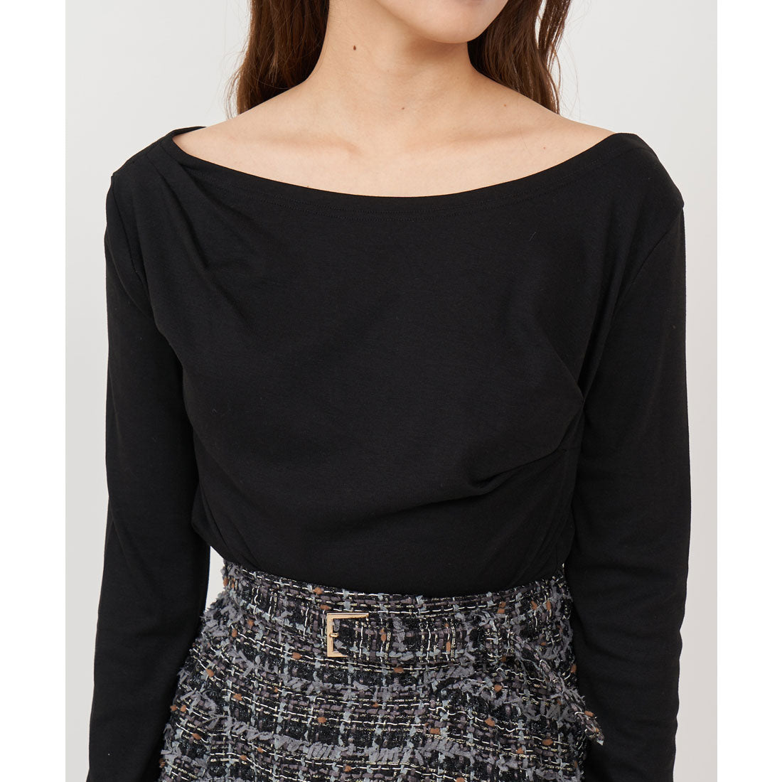 ロイヤルパーティー ROYAL PARTY バックドレープロンTEE (ベージュ) ベージュ