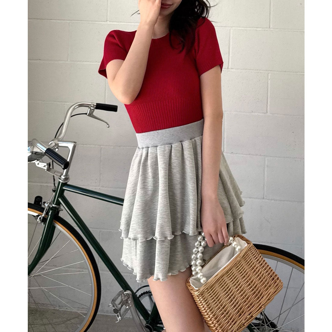 Royal Party Washable Compact Short Sleeve Knit Top