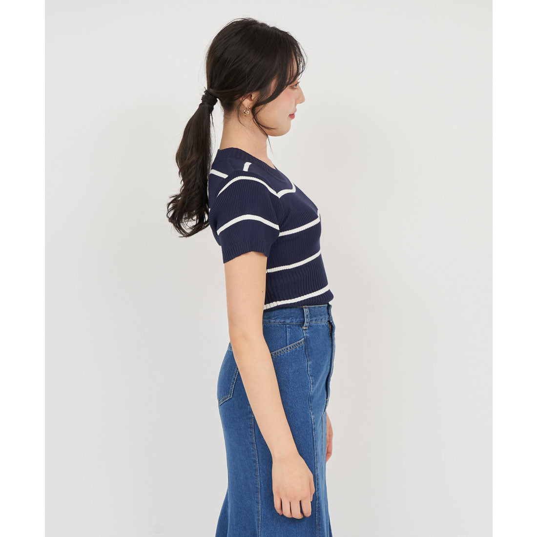 Royal Party Washable Compact Short Sleeve Knit Top