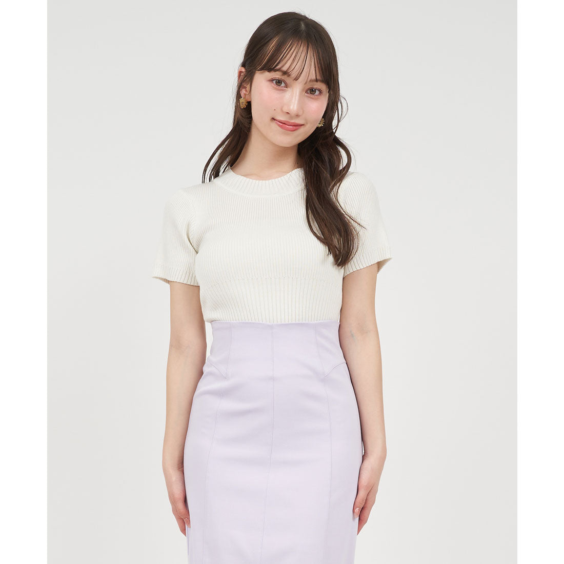 Royal Party Washable Compact Short Sleeve Knit Top