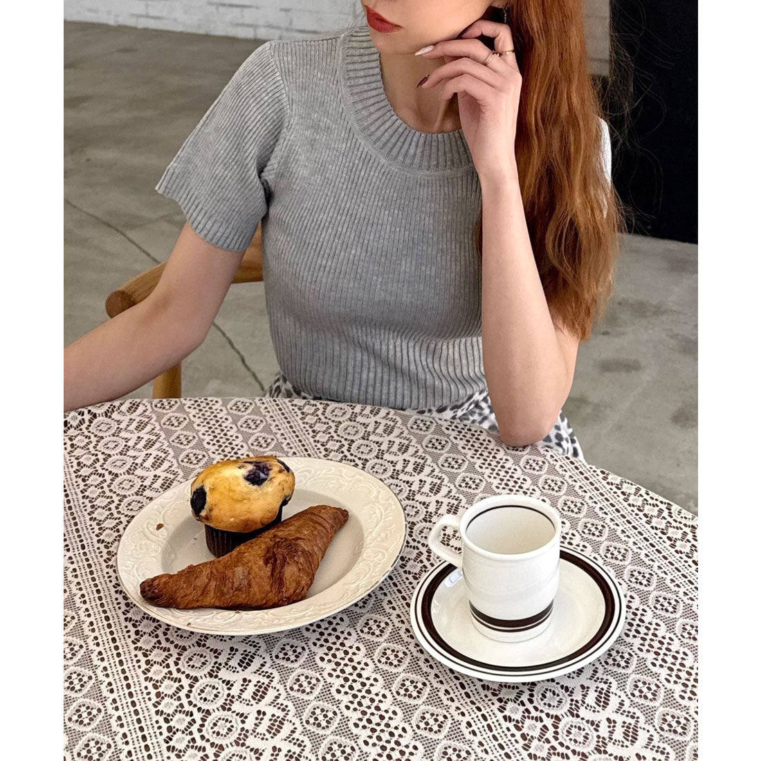Royal Party Washable Compact Short Sleeve Knit Top