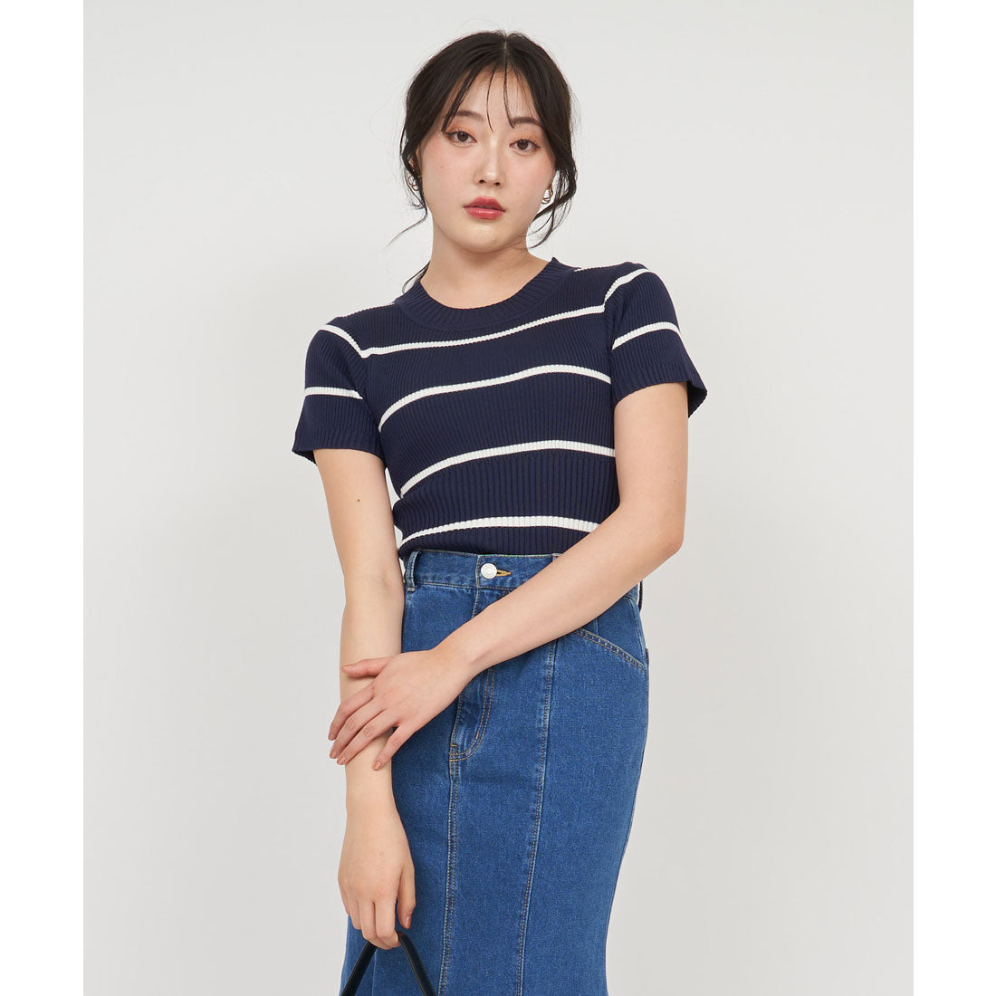 Royal Party Washable Compact Short Sleeve Knit Top