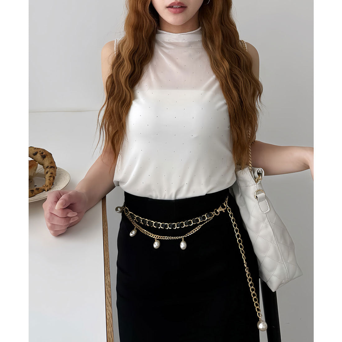 ロイヤルパーティ snidel Royal Party Sparkling Shiano Sleeveless Top