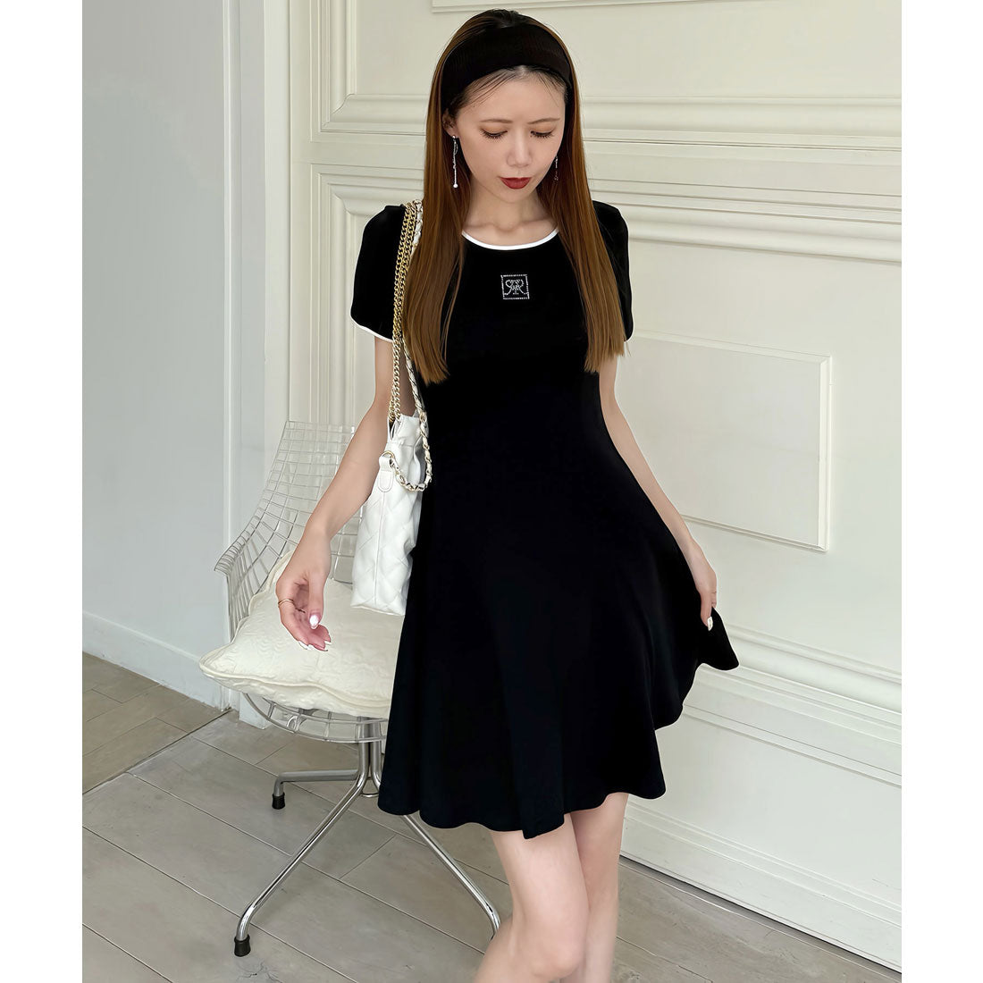 excuse me miss long sleeve mini dress black Sorrel Long Sleeve Mini Dress main image 0