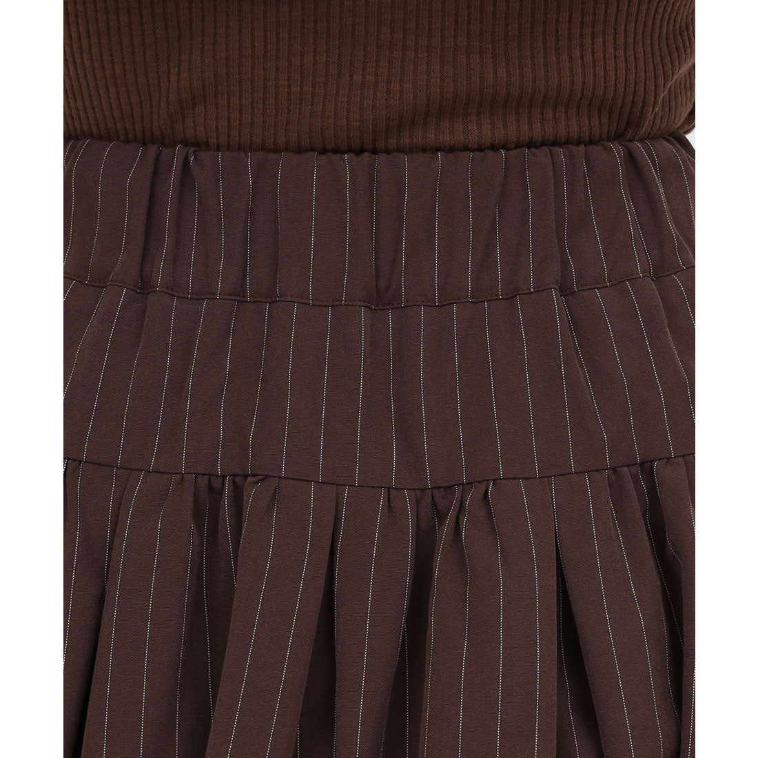 ロイヤルパーティー ROYAL PARTY ドロストリボンバルーンミニスカート (ブラック) ブラック