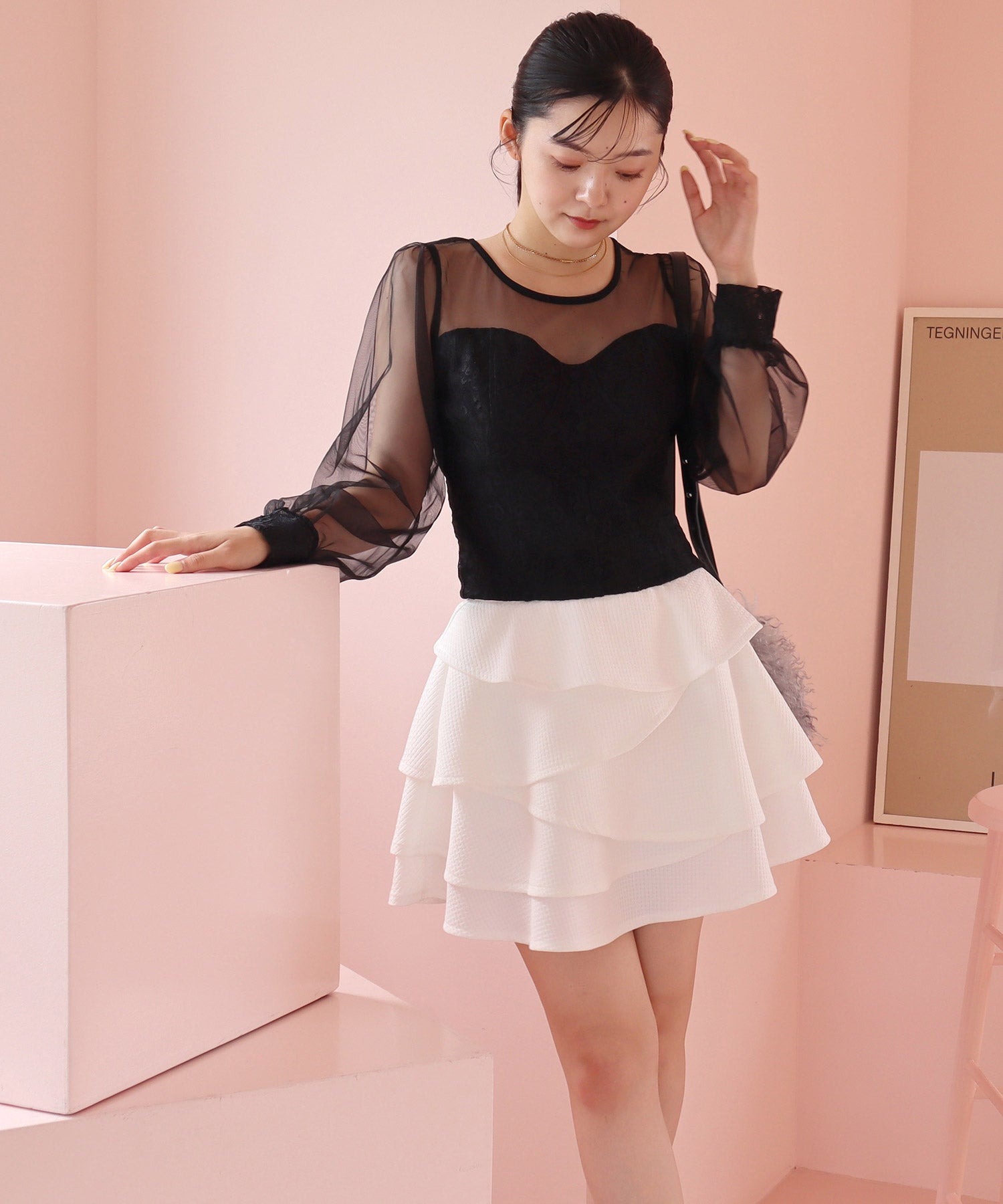 Royal Party Tiered Ruffle Mini Skirt