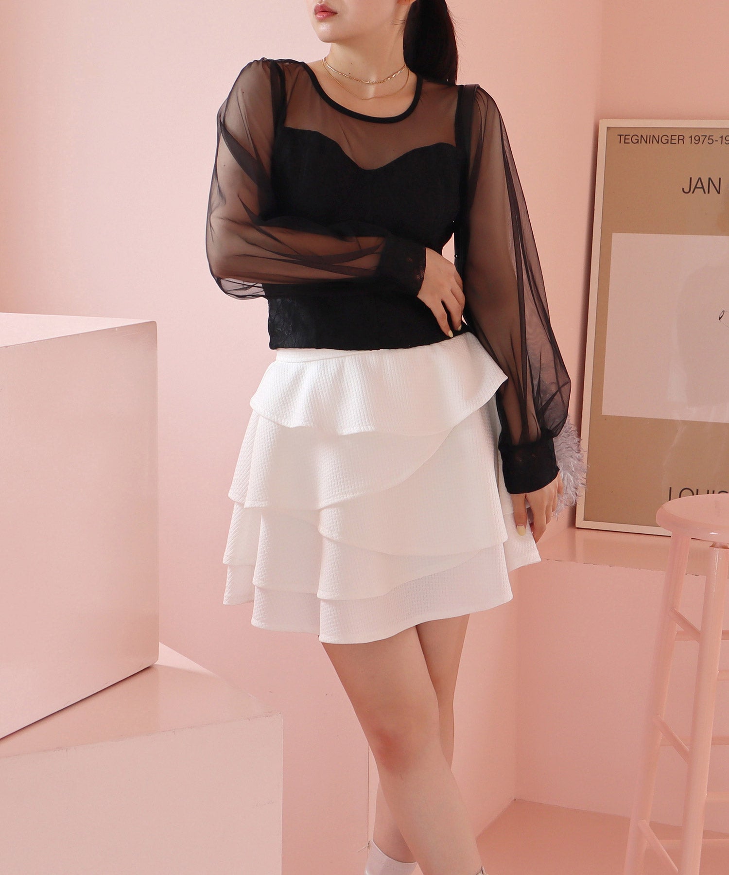 Royal Party Tiered Ruffle Mini Skirt