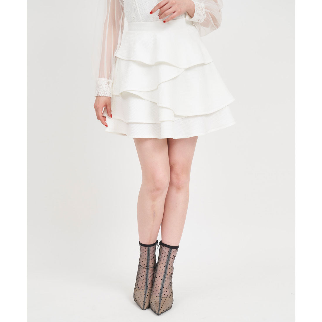 Royal Party Tiered Ruffle Mini Skirt