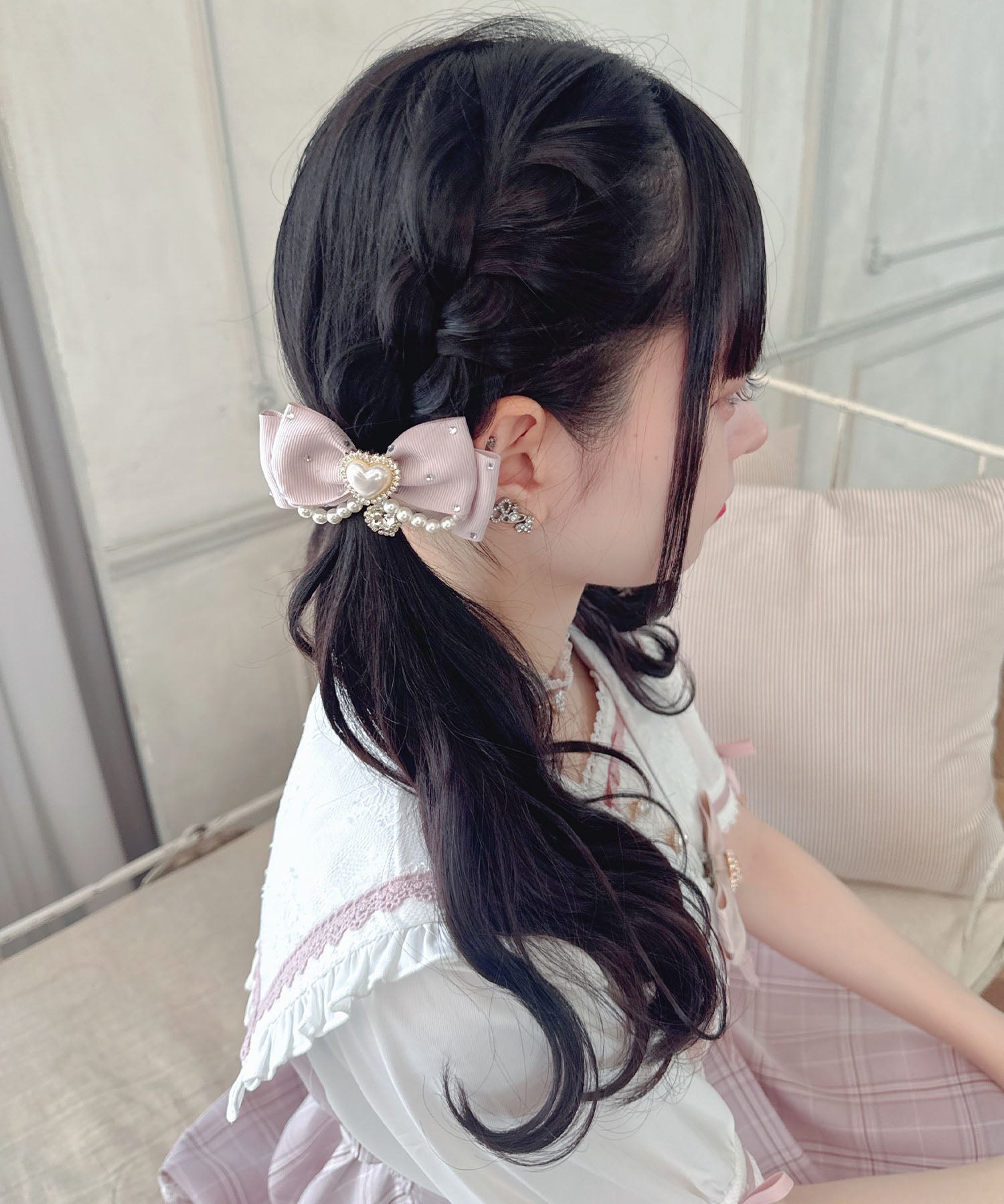 ロジータ ROJITA パール付きビジュリボンクリップSET