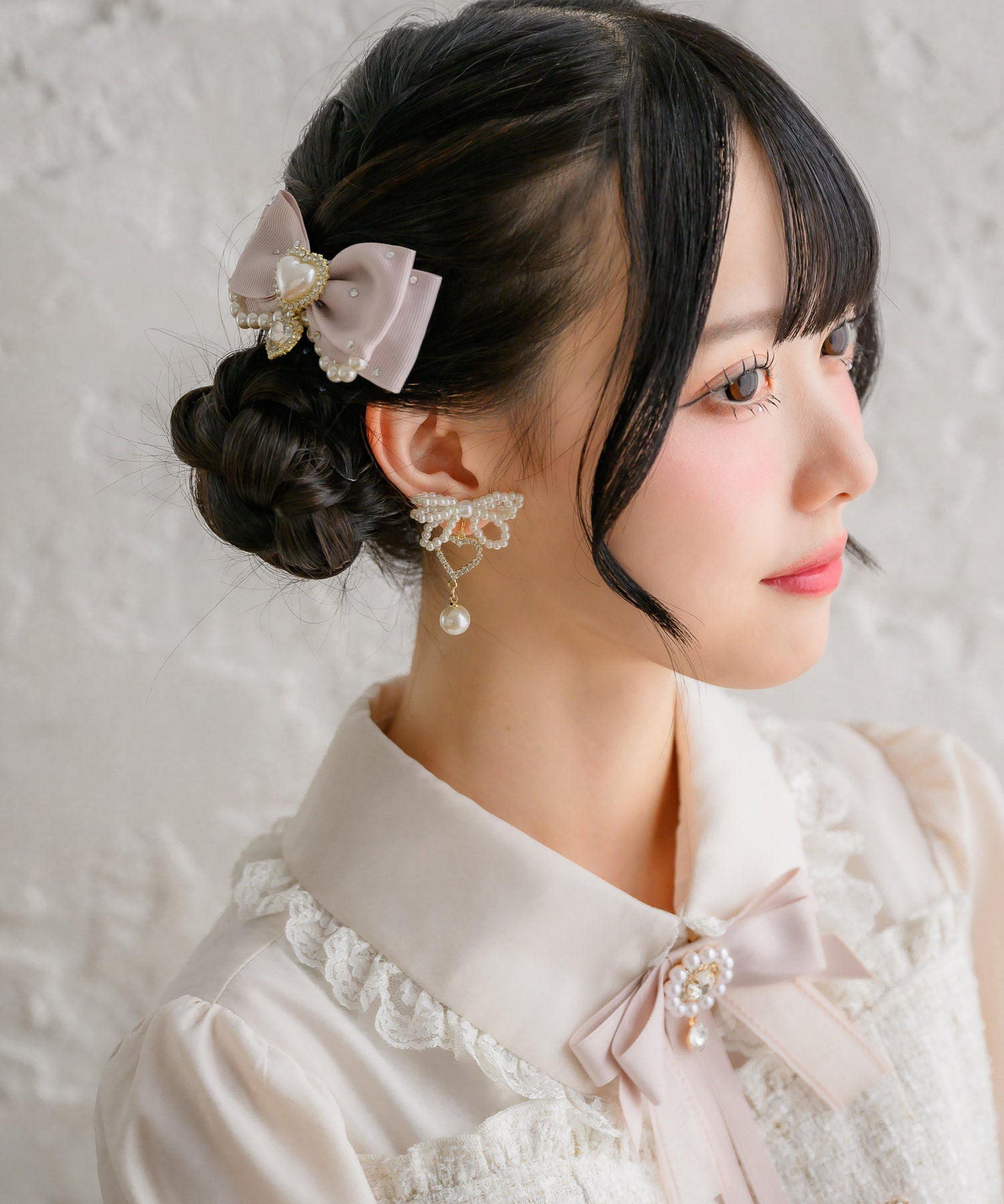 ロジータ ROJITA パール付きビジュリボンクリップSET