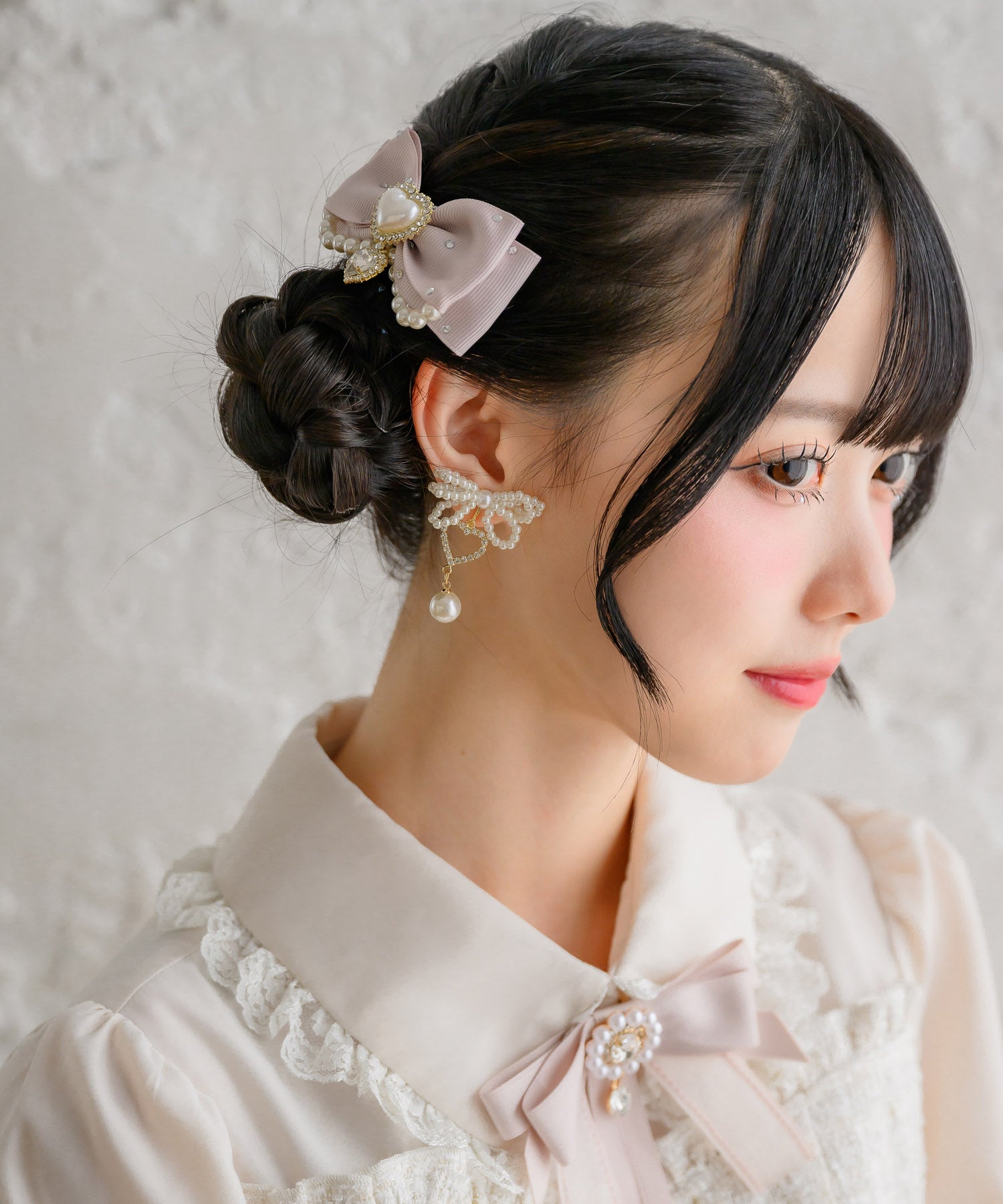 ロジータ ROJITA パール付きビジュリボンクリップSET