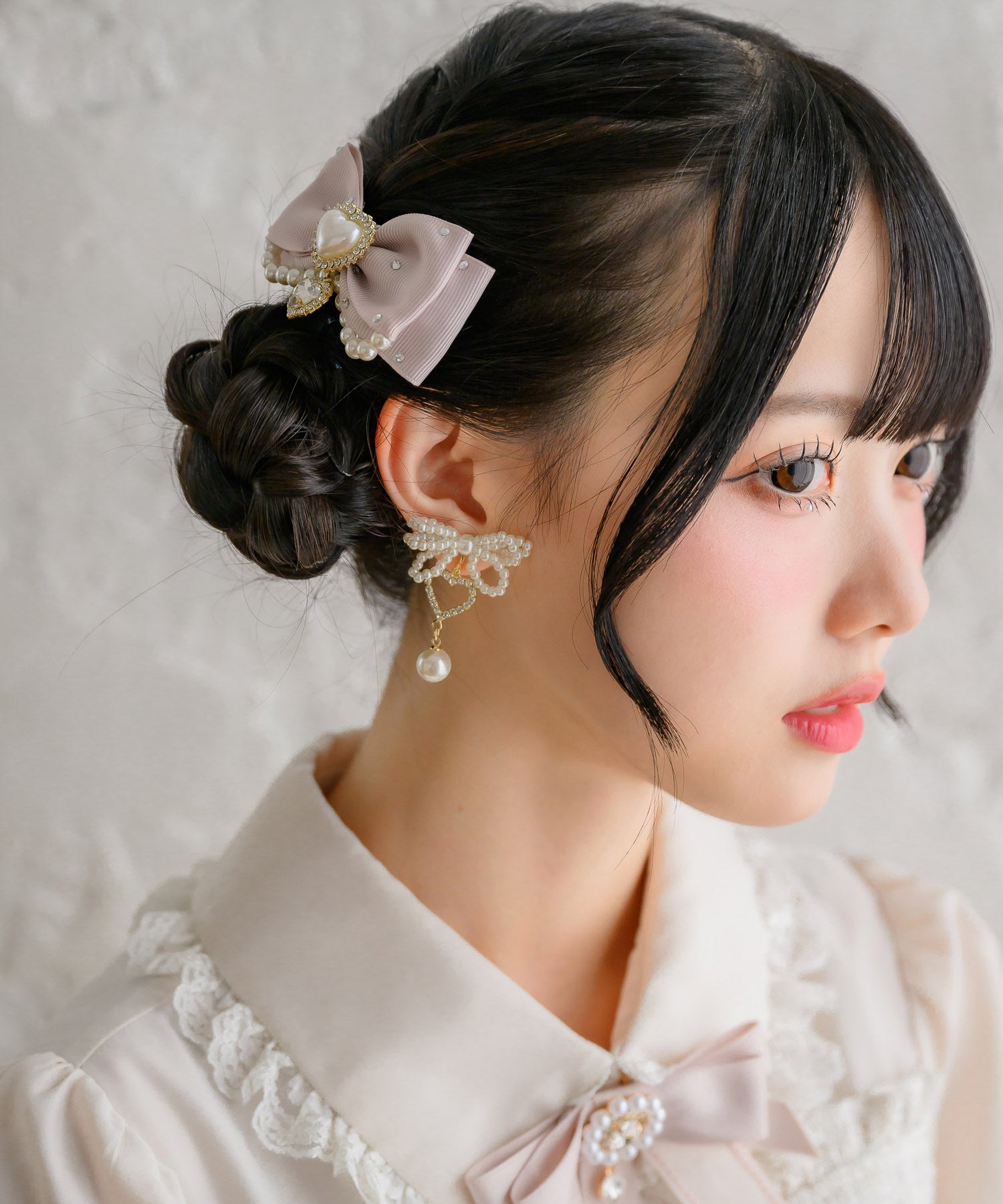 ロジータ ROJITA パール付きビジュリボンクリップSET