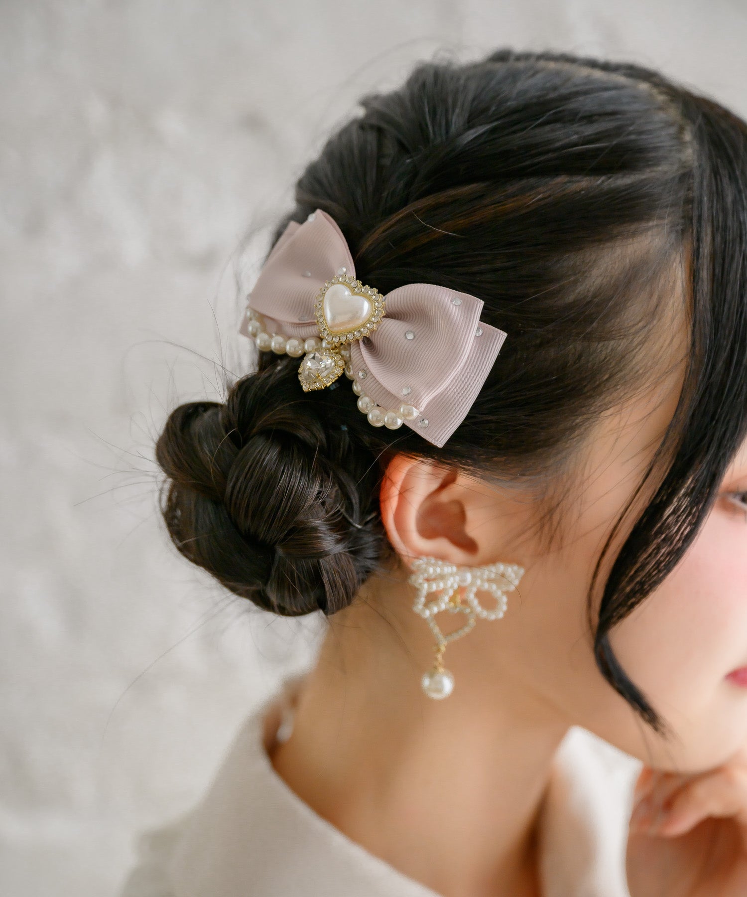 ロジータ ROJITA パール付きビジュリボンクリップSET