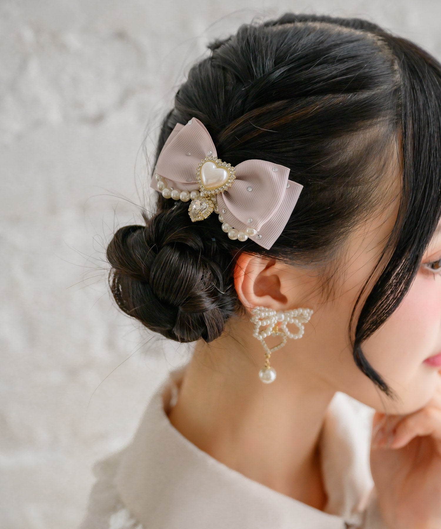 ロジータ ROJITA パール付きビジュリボンクリップSET