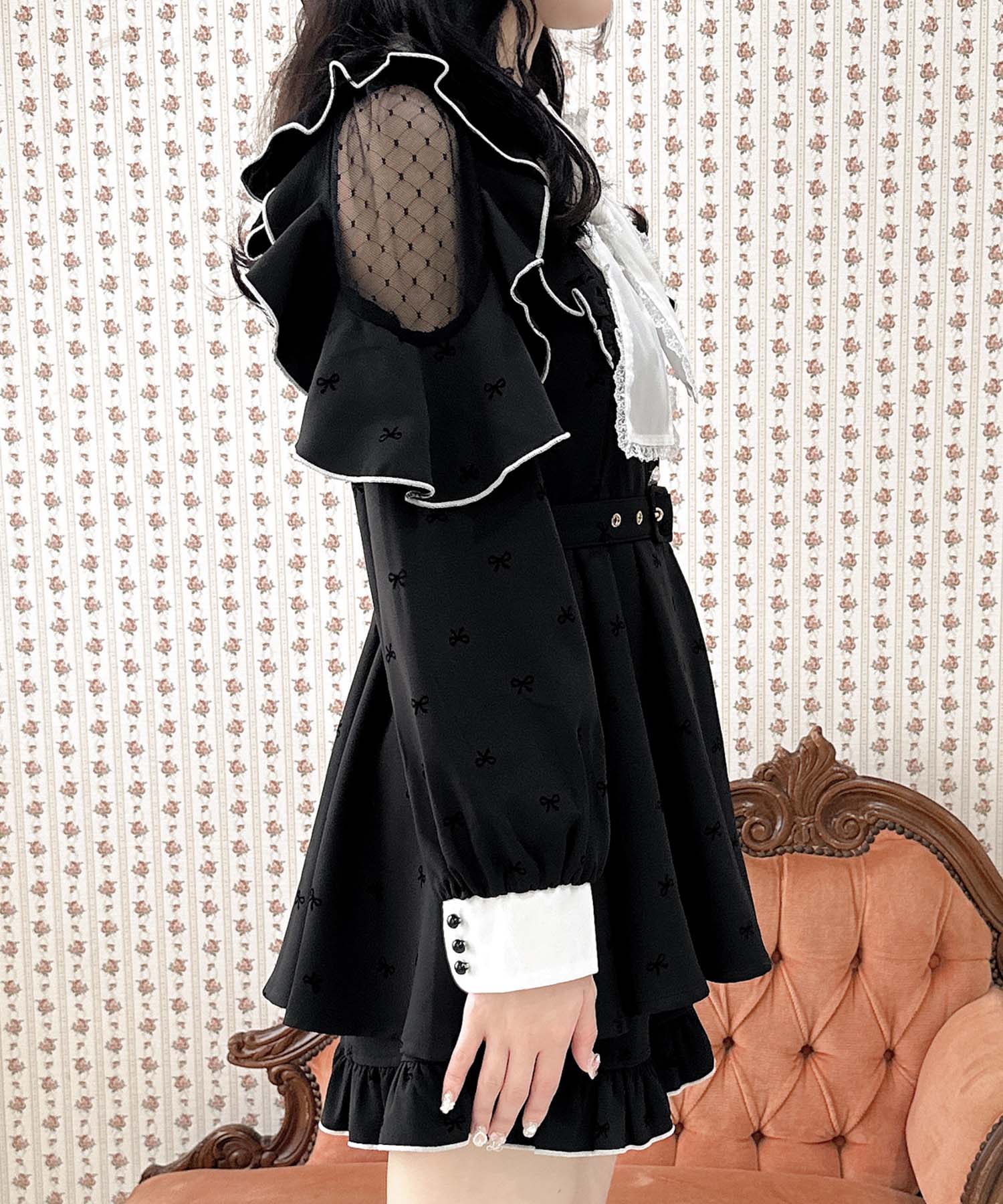 ロジータ ROJITA リボン柄セットアップ (ブラック) ブラック