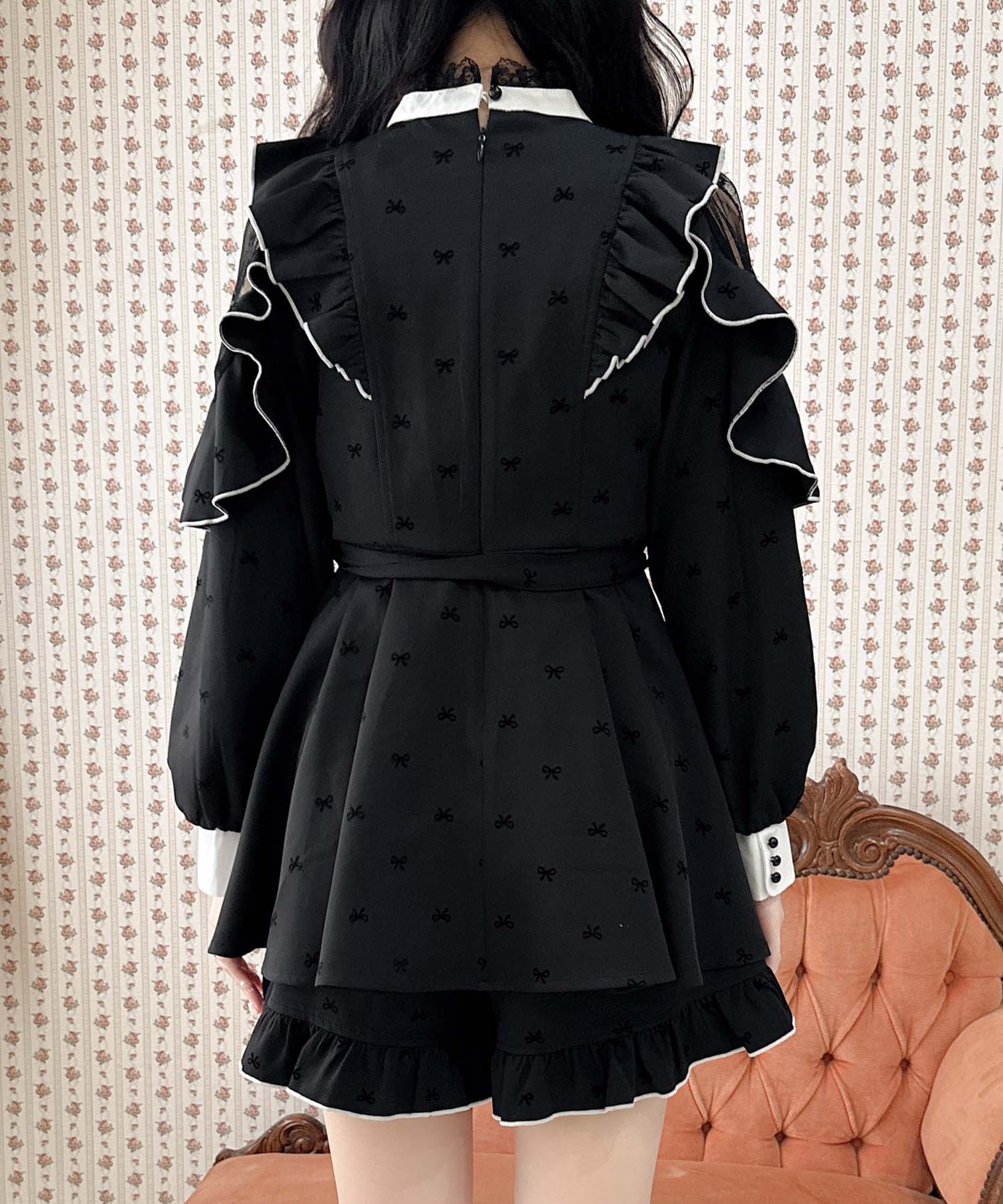 ロジータ ROJITA リボン柄セットアップ (ブラック) ブラック