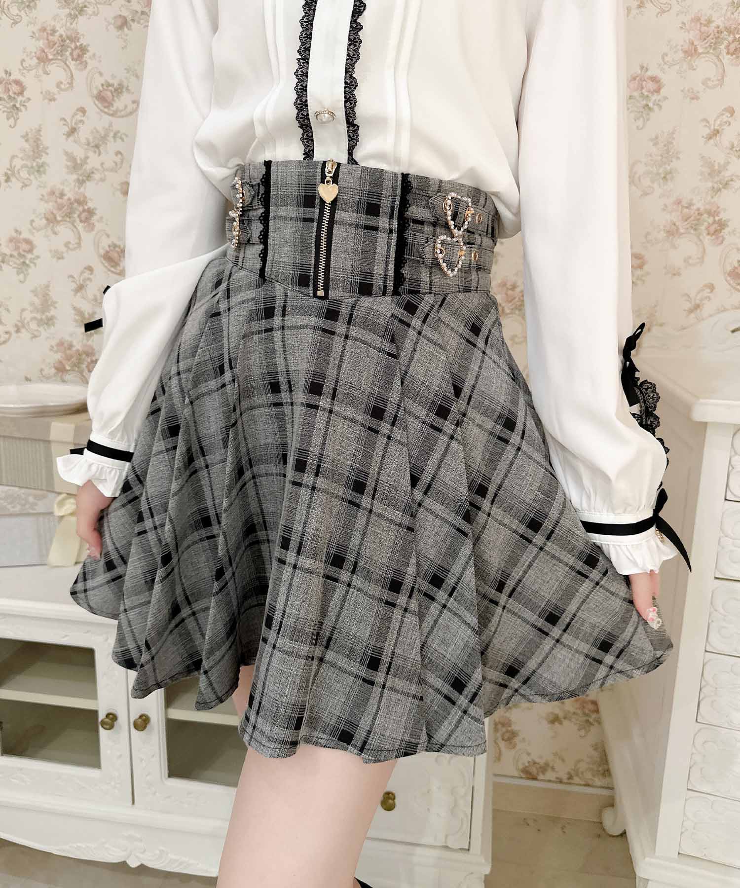 ROJITA ROJITA Zip Design Side Buckle Skirt