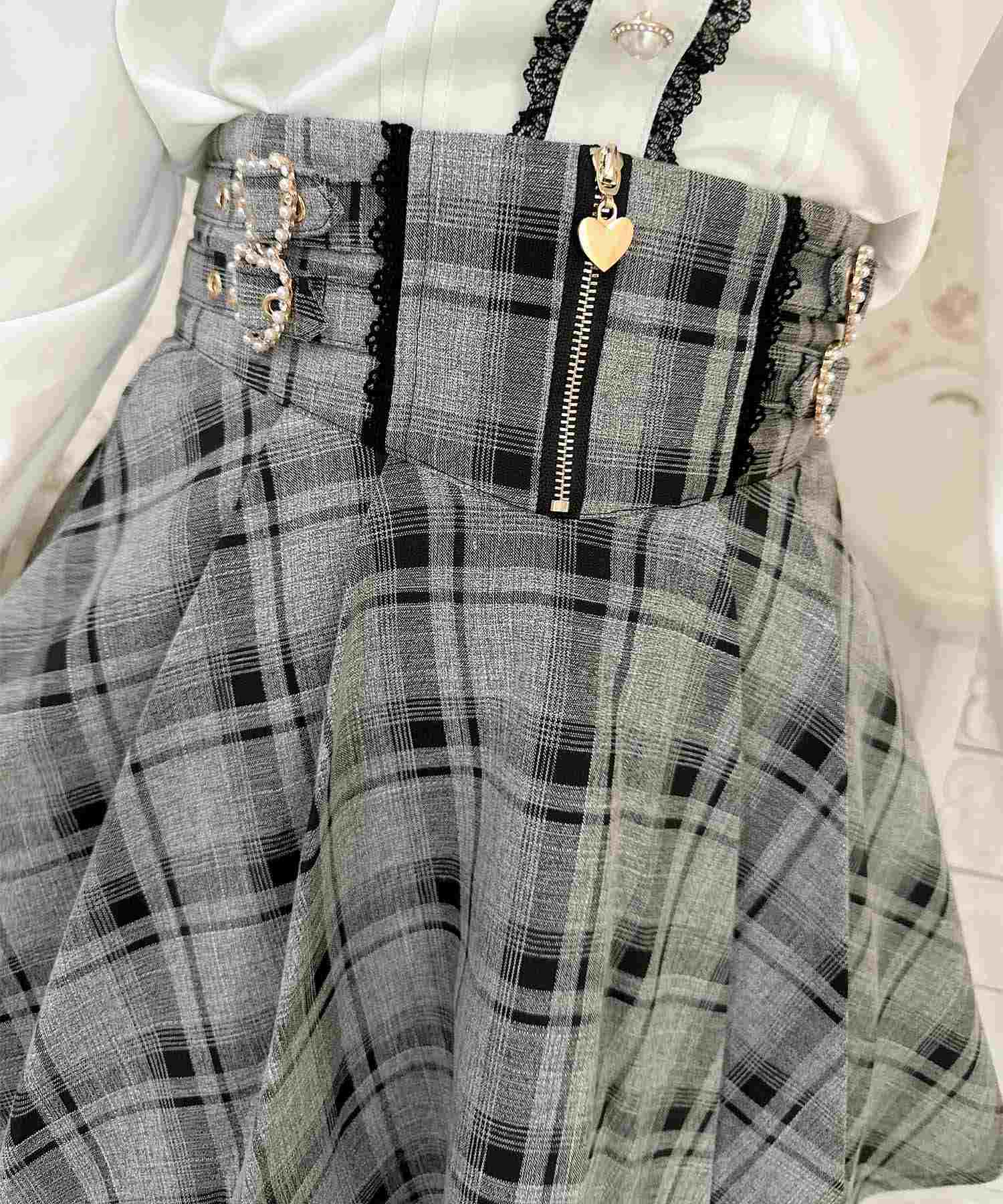 ROJITA ROJITA Zip Design Side Buckle Skirt