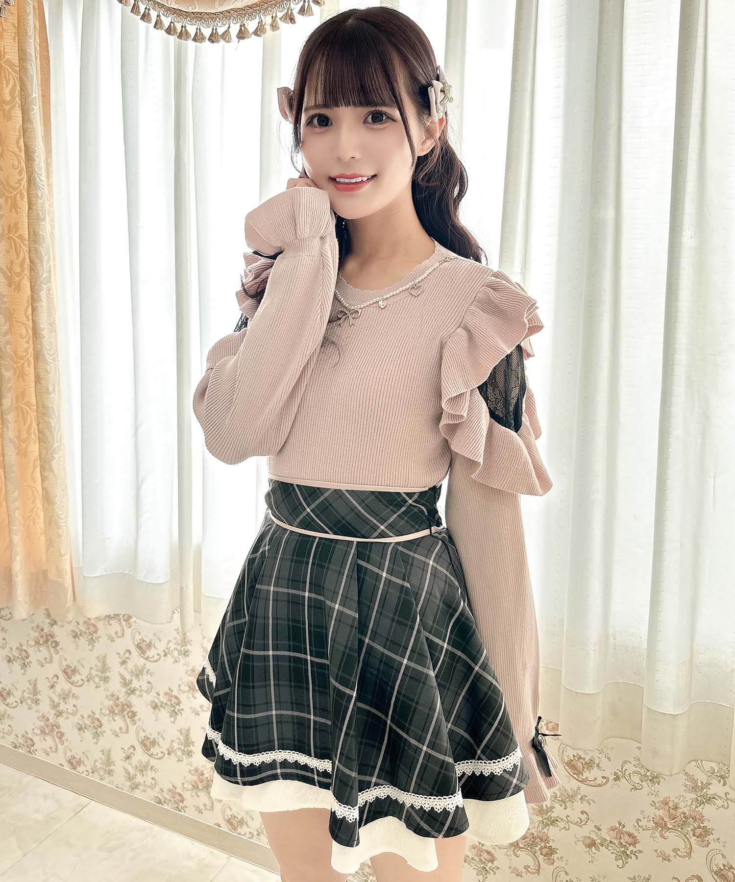 ロジータ ROJITA バックリボンデザインボリュームスカート