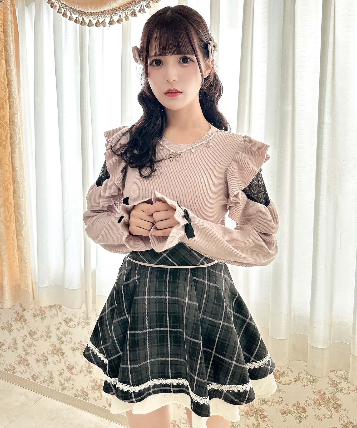 ロジータ ROJITA バックリボンデザインボリュームスカート