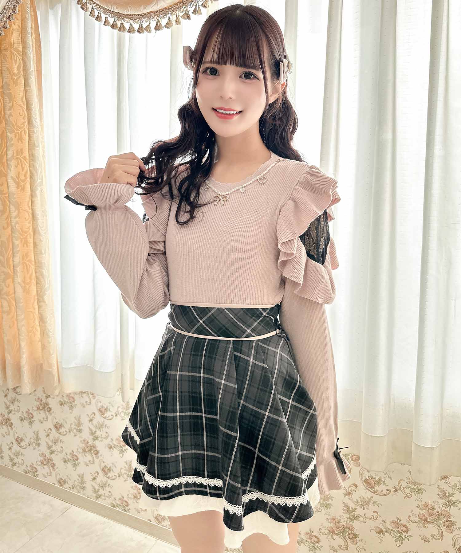 ロジータ ROJITA バックリボンデザインボリュームスカート