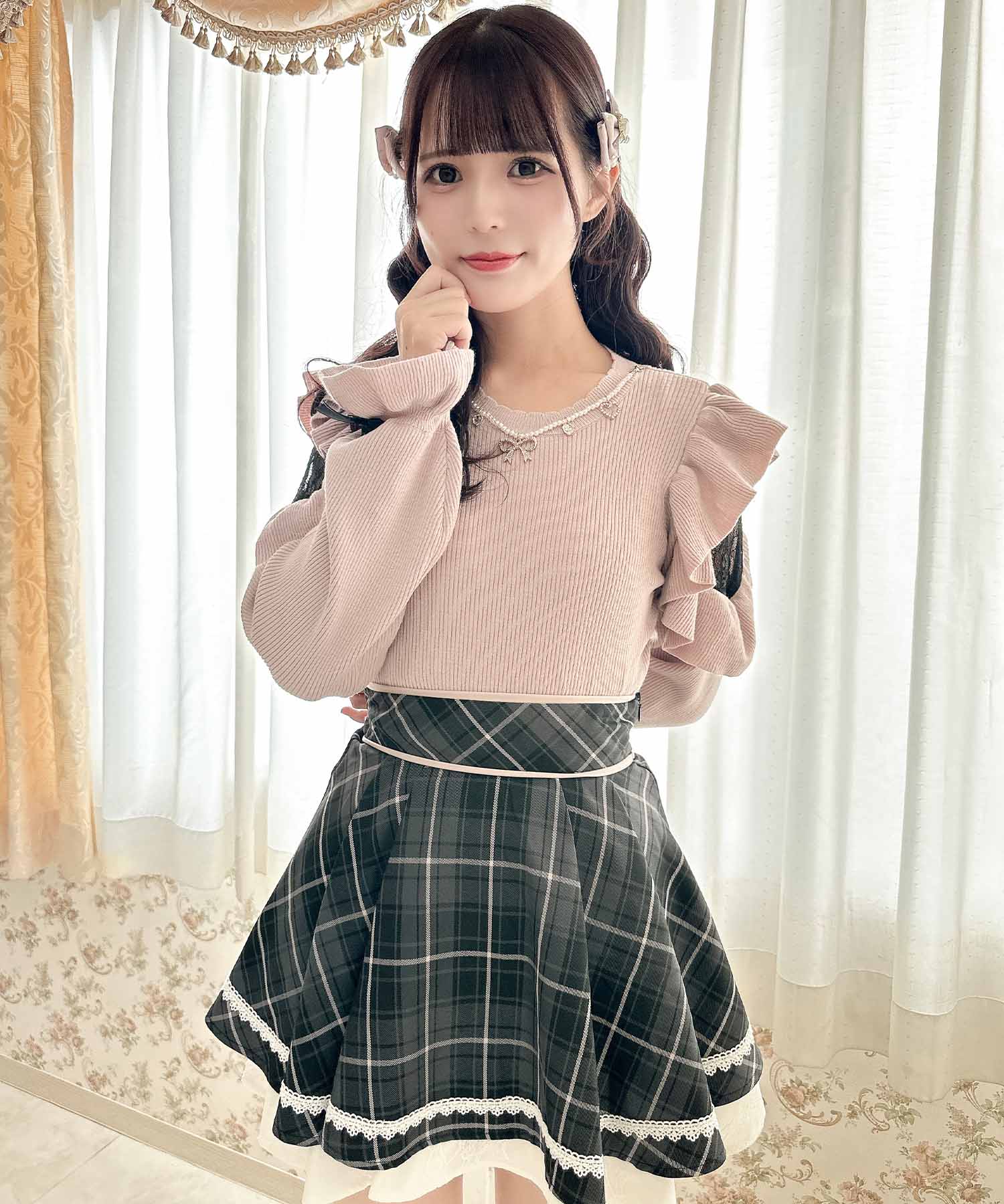 ロジータ ROJITA バックリボンデザインボリュームスカート