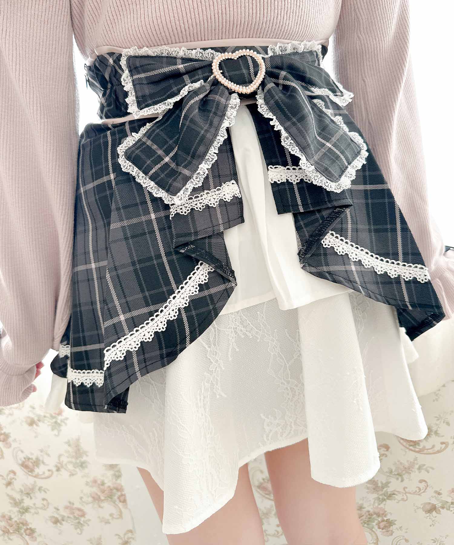 ロジータ ROJITA バックリボンデザインボリュームスカート