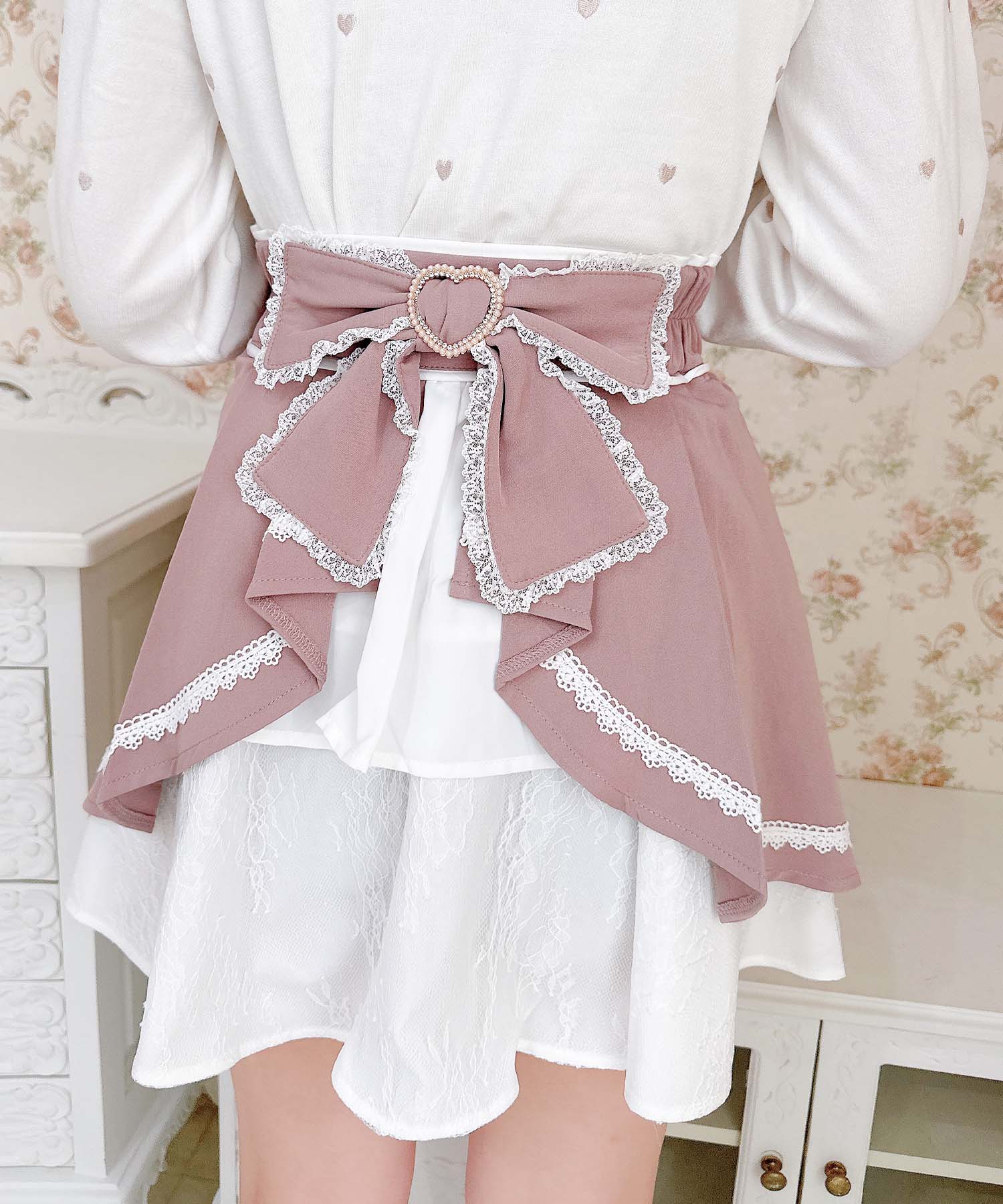 ロジータ ROJITA バックリボンデザインボリュームスカート,ピンク