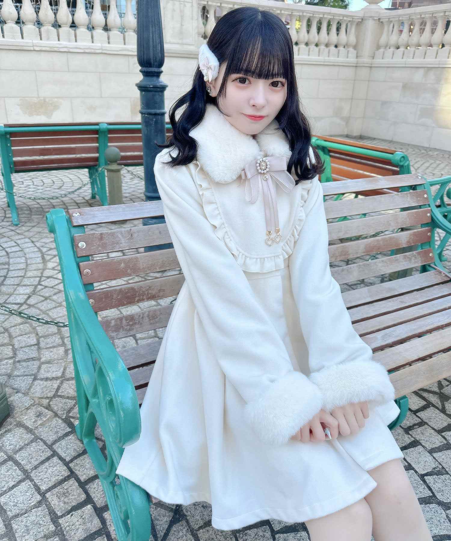 ROJITA ROJITA Dolly Coat with Brooch