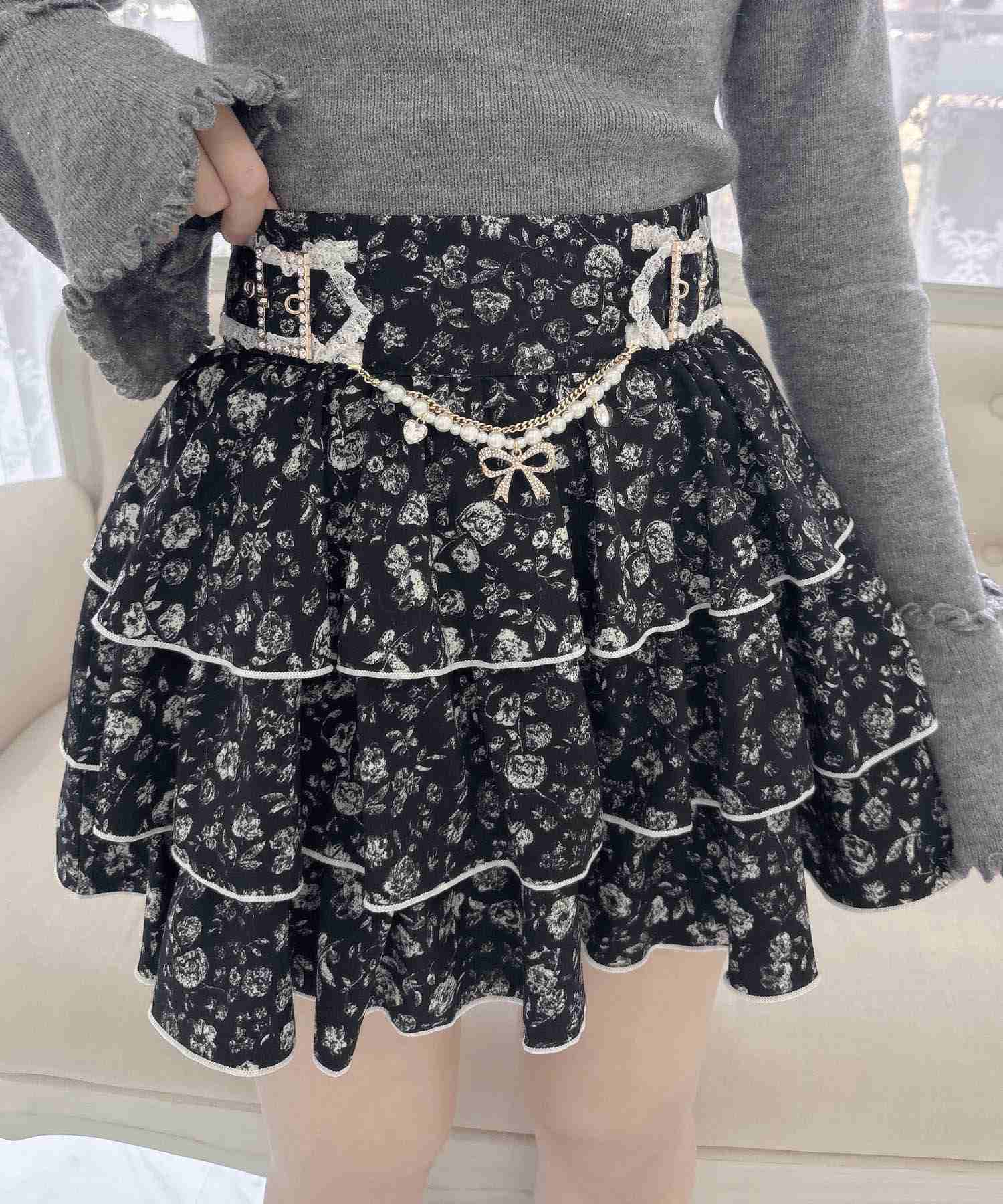 ROJITA ROJITA Floral Tiered Skirt Pants