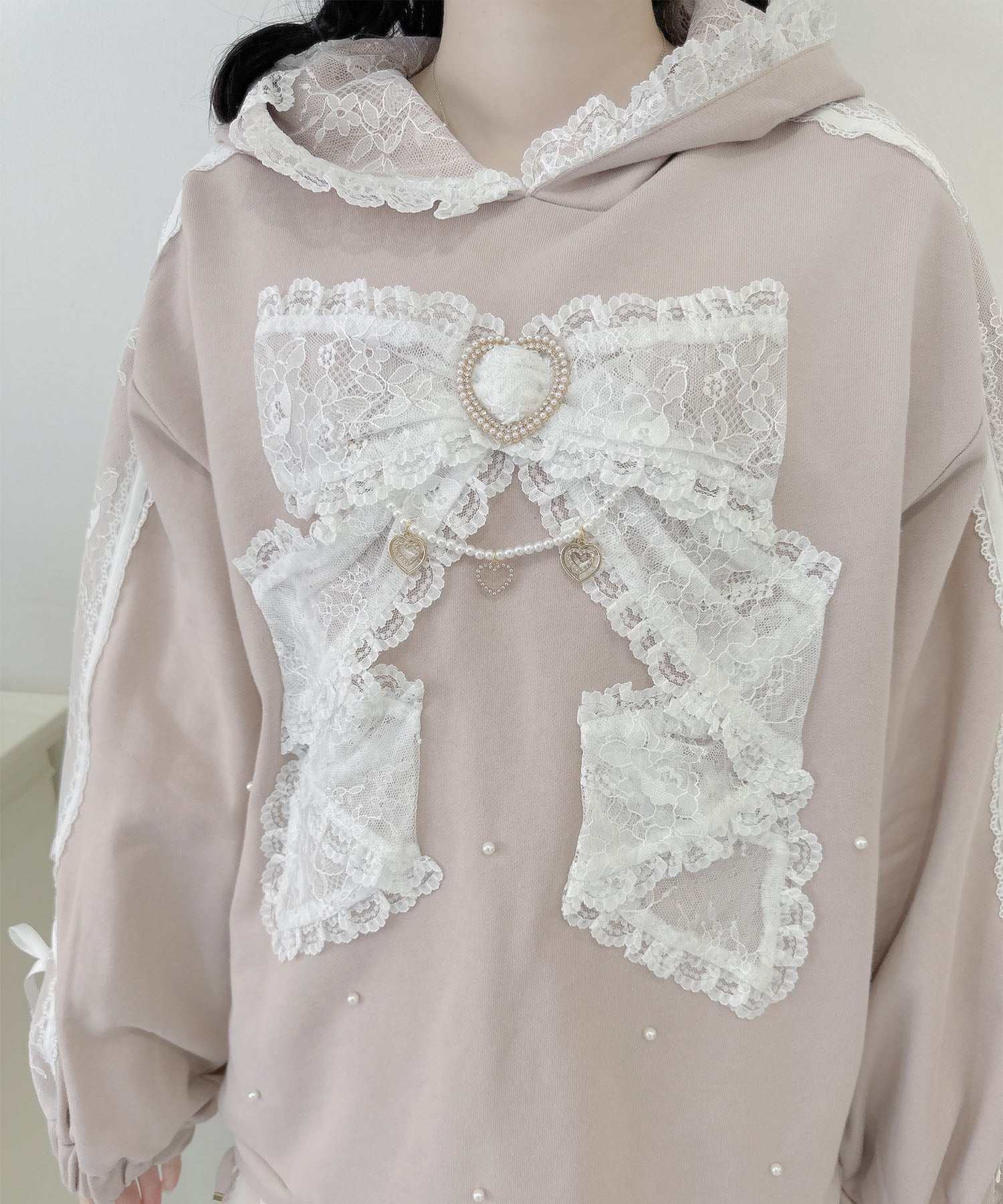 ロジータ ROJITA リボンデザイン裏毛スウェットミニワンピース