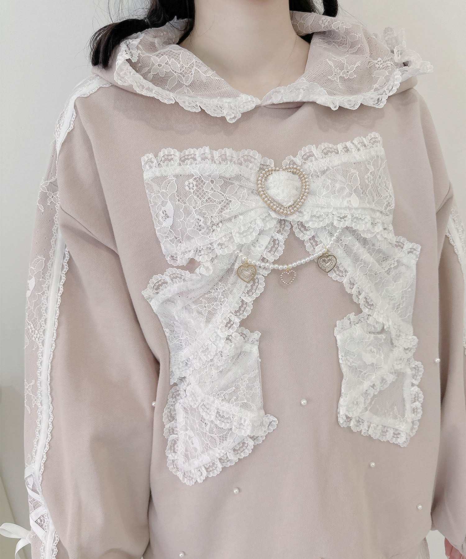 ロジータ ROJITA リボンデザイン裏毛スウェットミニワンピース