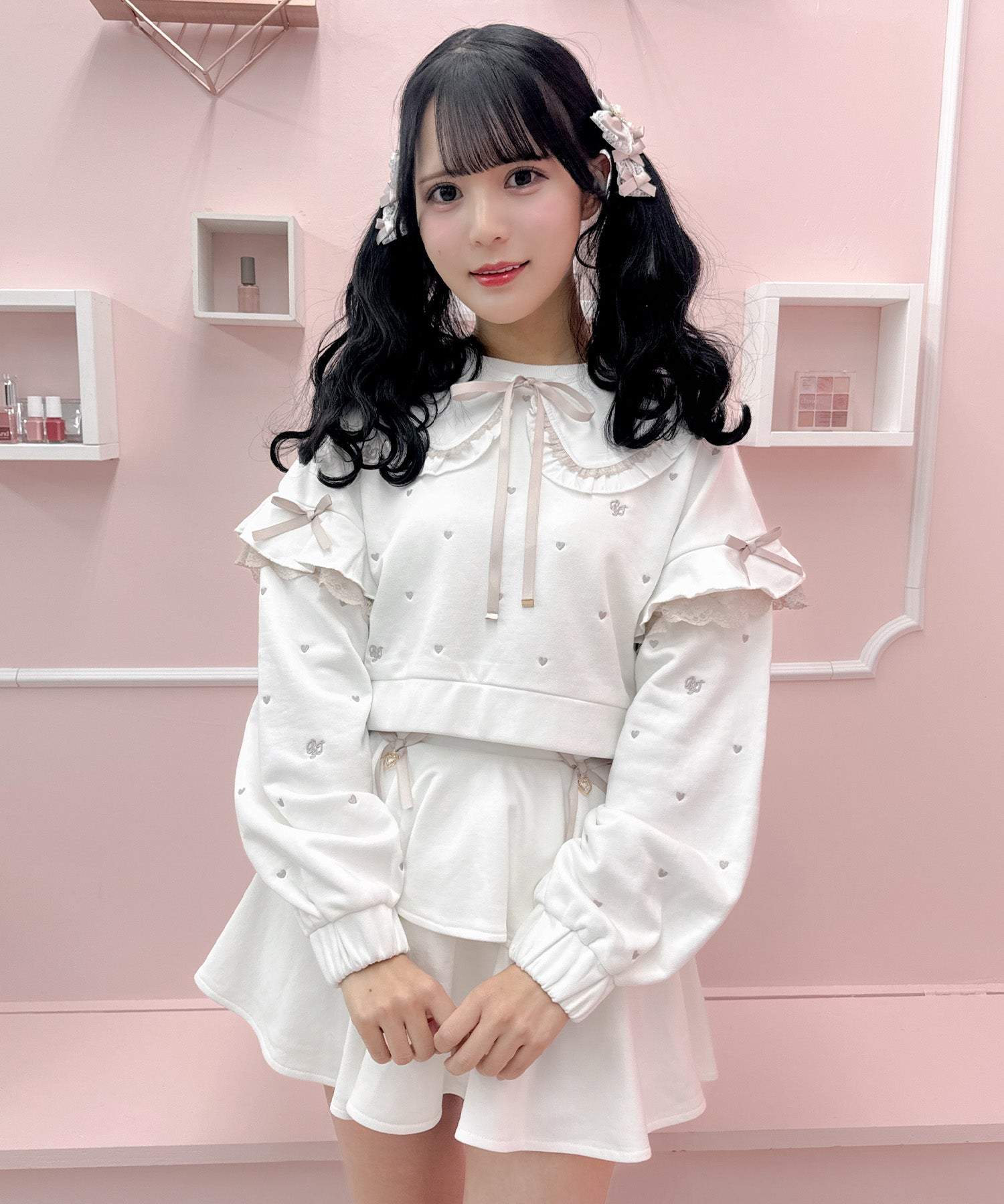 ROJITA ROJITA Fleece Tiered Lace-Up Skirt