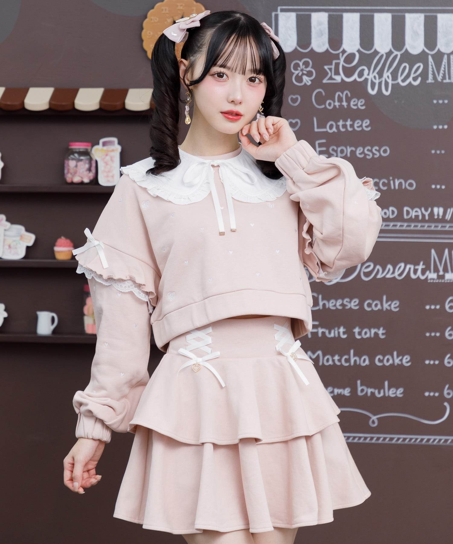 ROJITA ROJITA Fleece Tiered Lace-Up Skirt