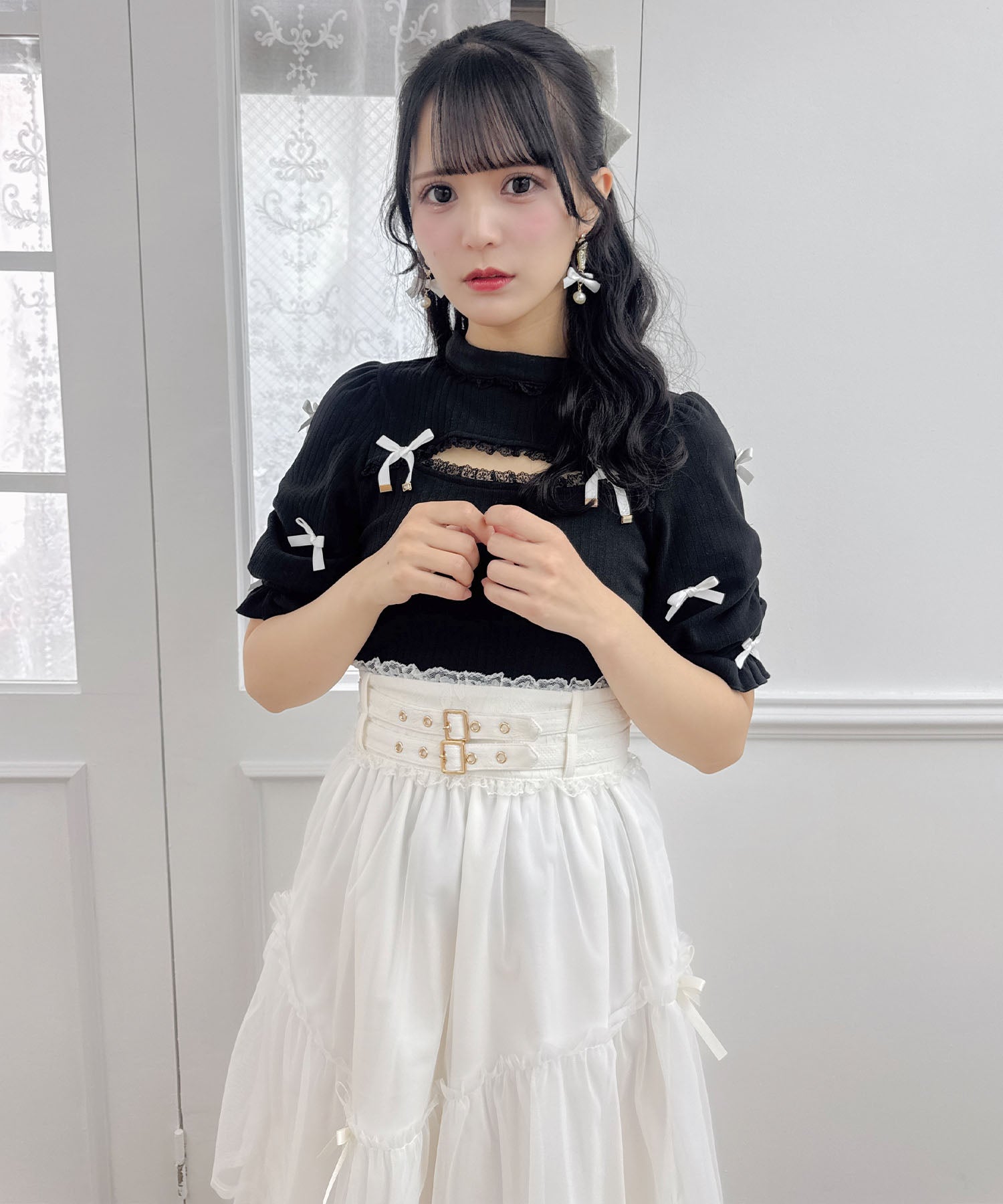 ロジータ ROJITA チュールティアードスカート (アイボリー) アイボリー